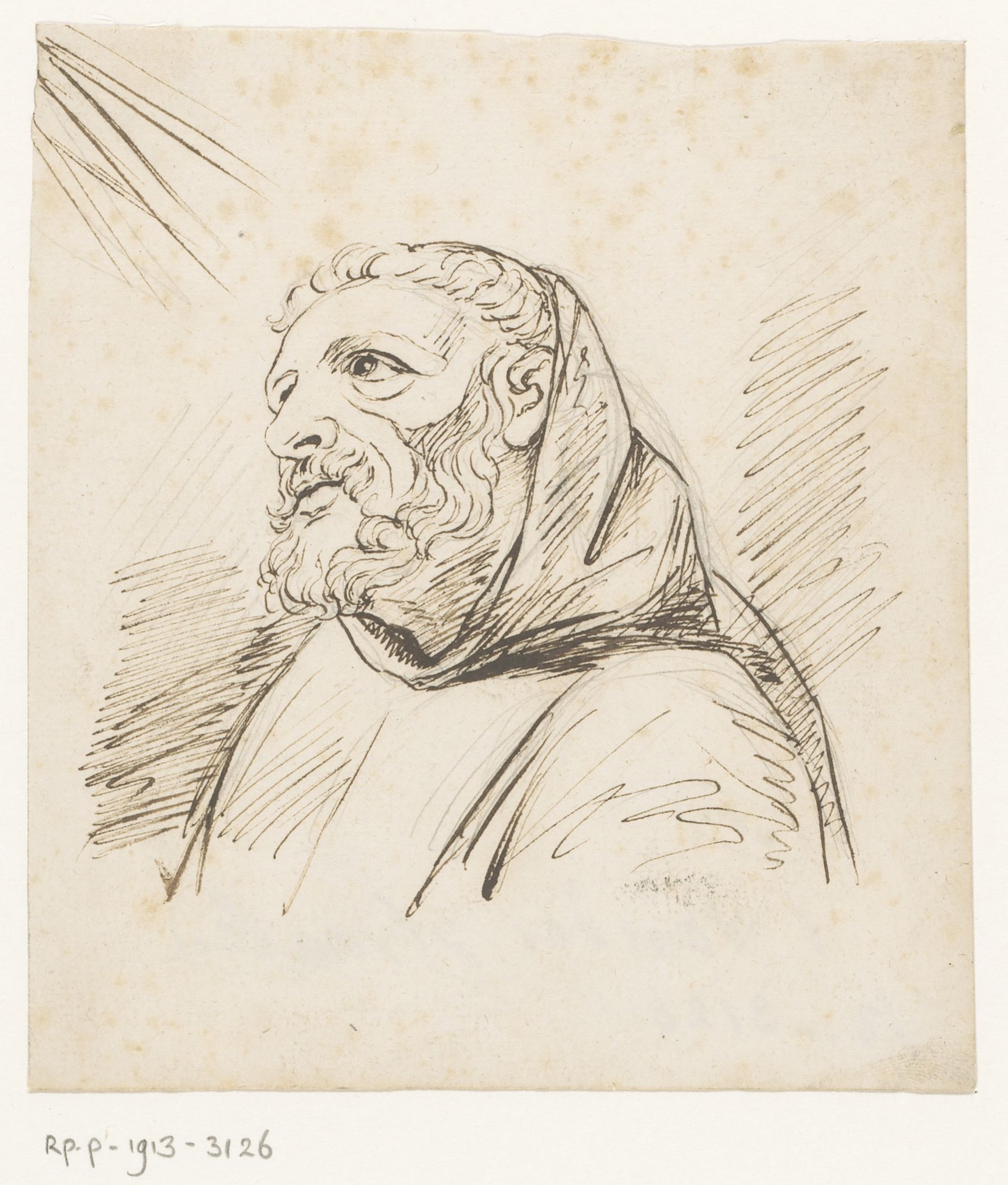 Buste van een monnik by van der Straalen