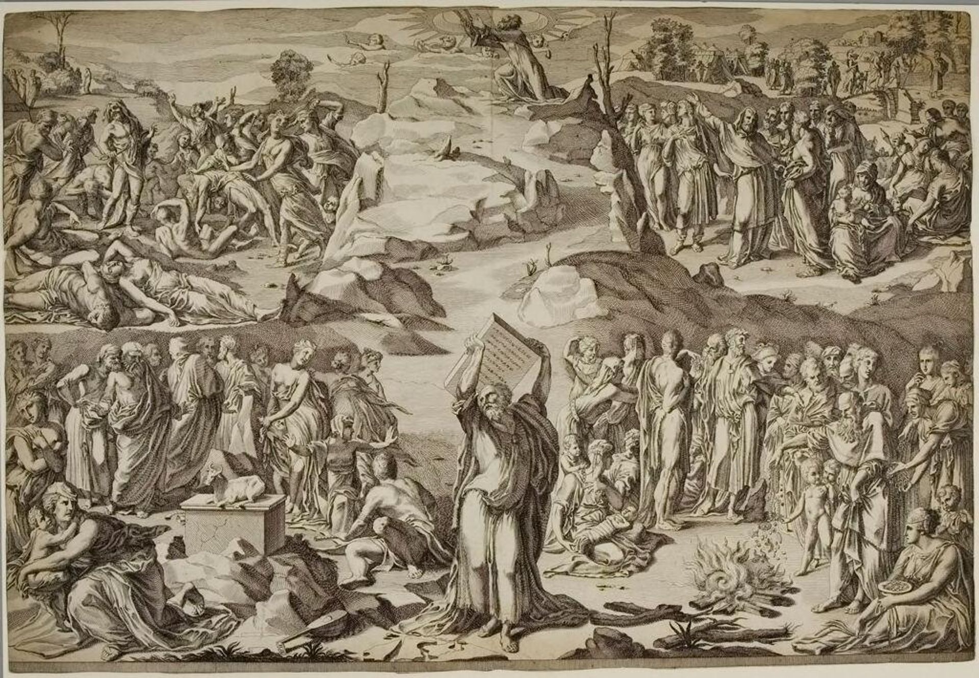 Moses and the Tablets by Lelio (Laelius) Cosatti