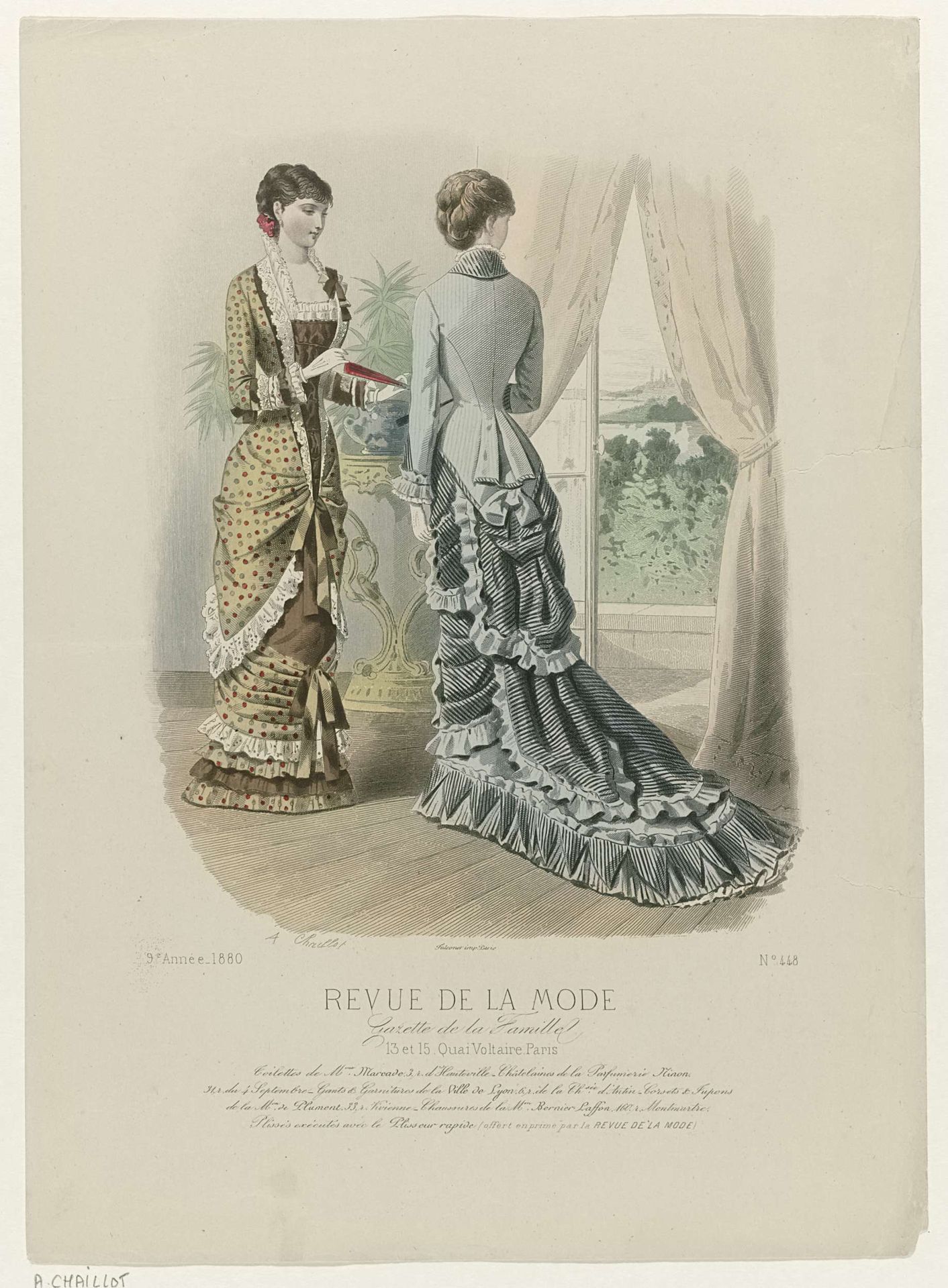 Revue de la Mode, Gazette de la Famille, dimanche 1 août 1880, 9e année, No. 448: Toilettes de Mme Marcad (...) by A. Chaillot