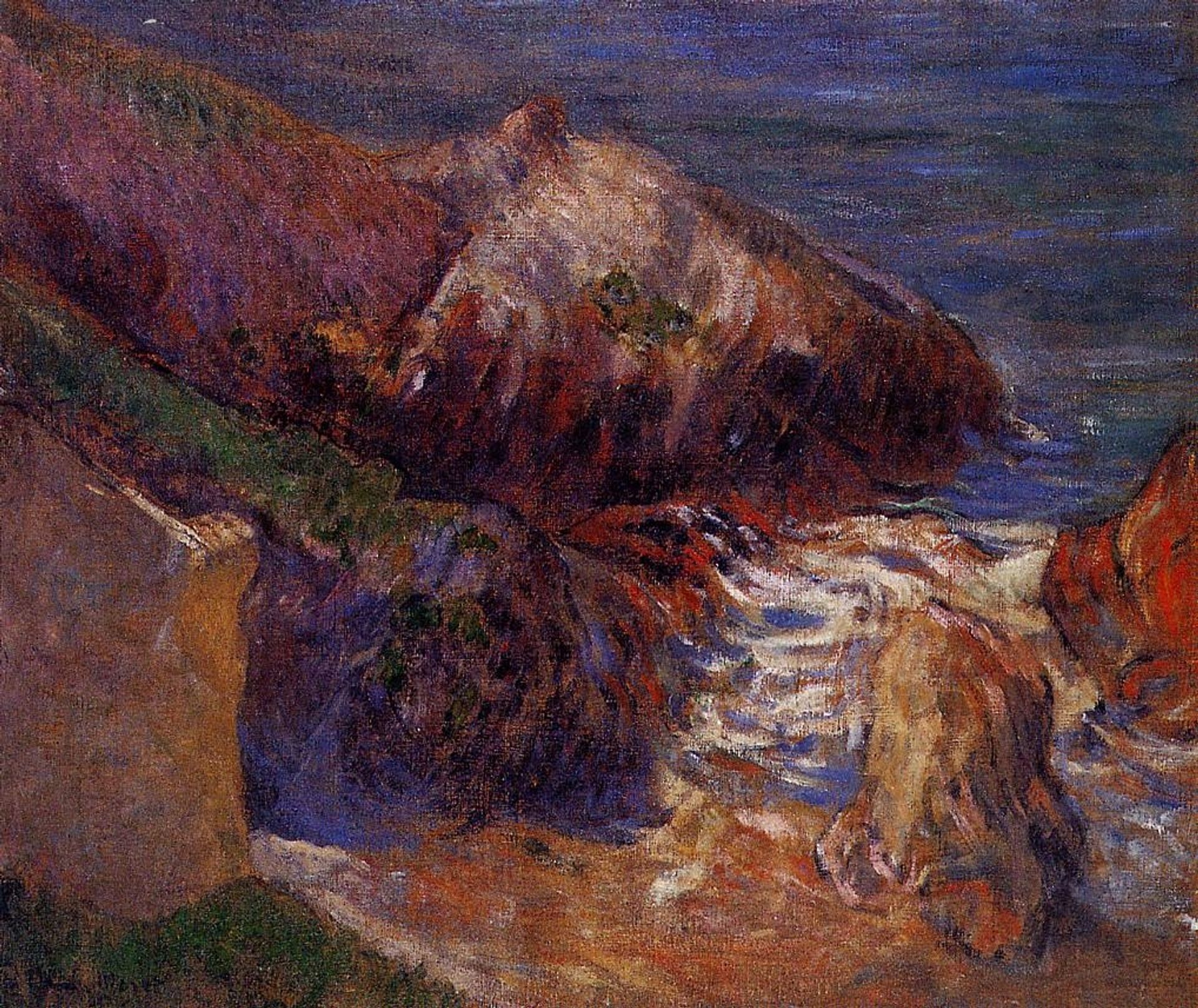 Rocks on the coast by Paul Gauguin