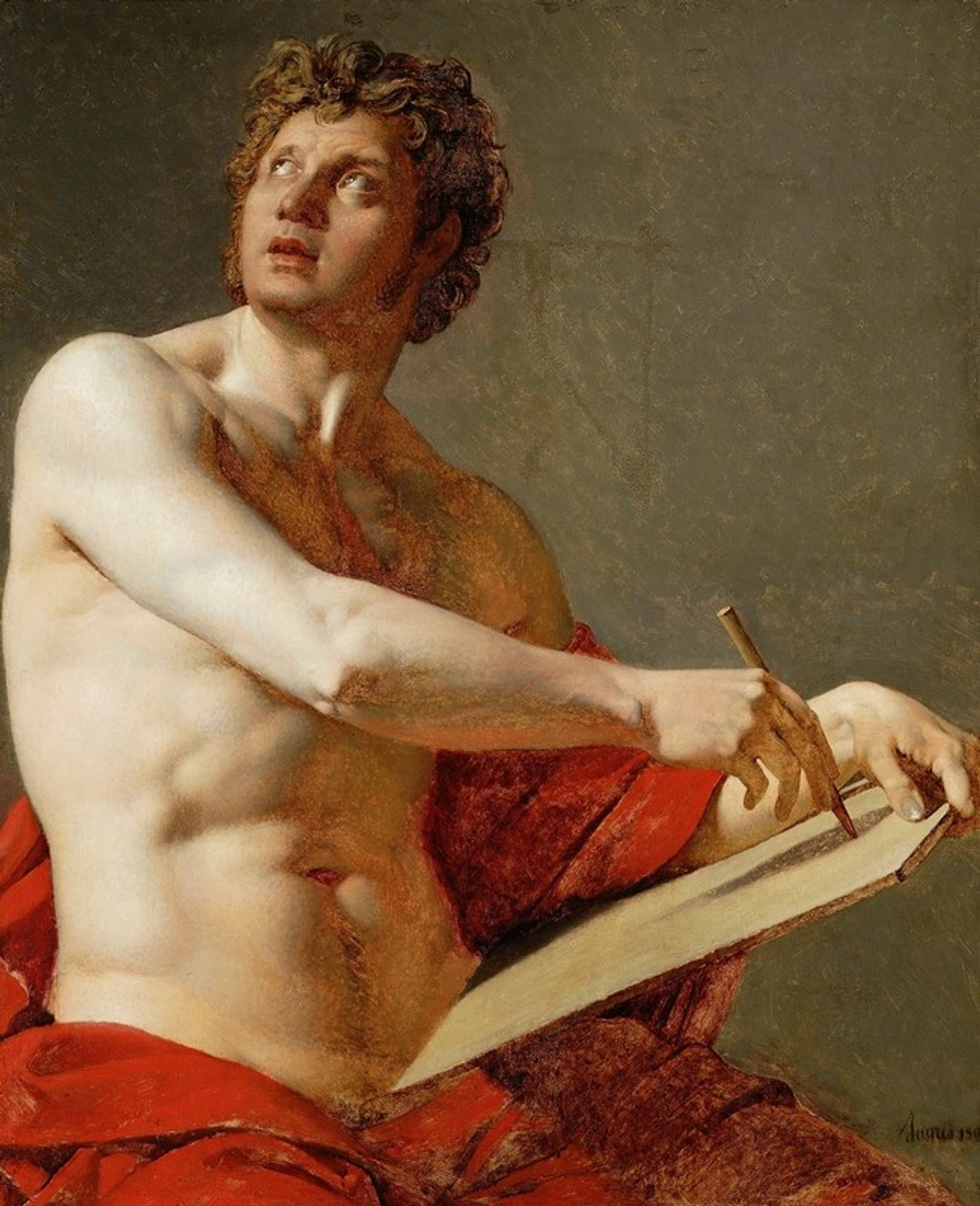 Academic study of a nude man by Jean Auguste Dominique Ingres