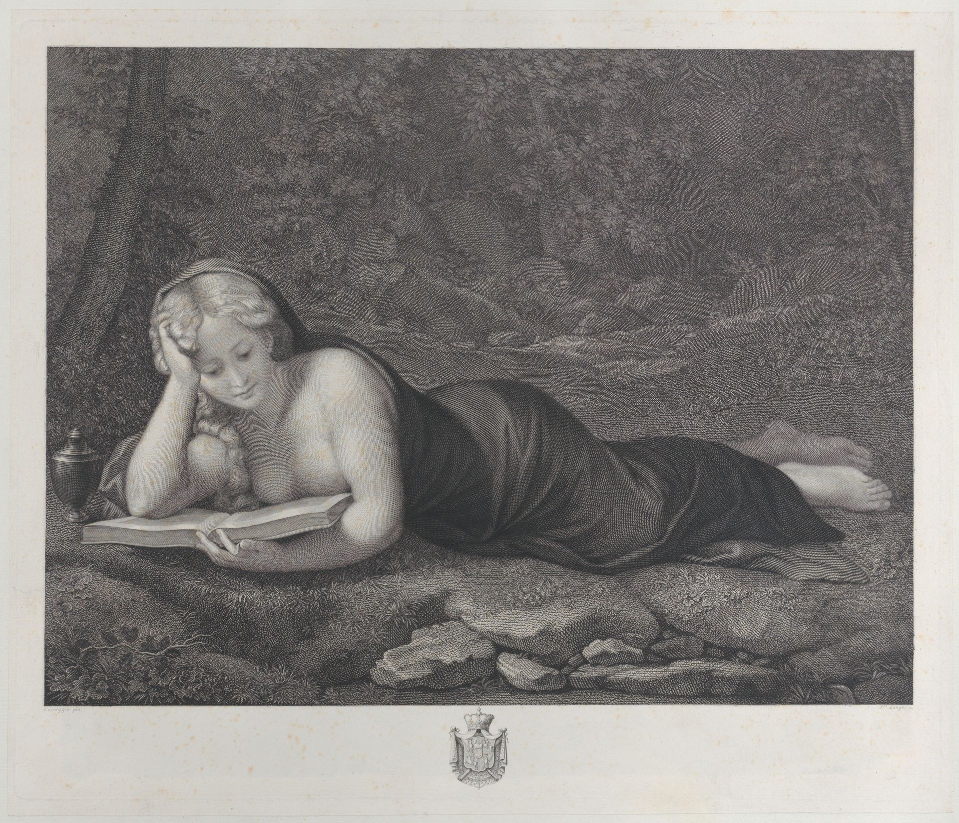 Mary Magdalene in penitence in the desert by Giuseppe Longhi