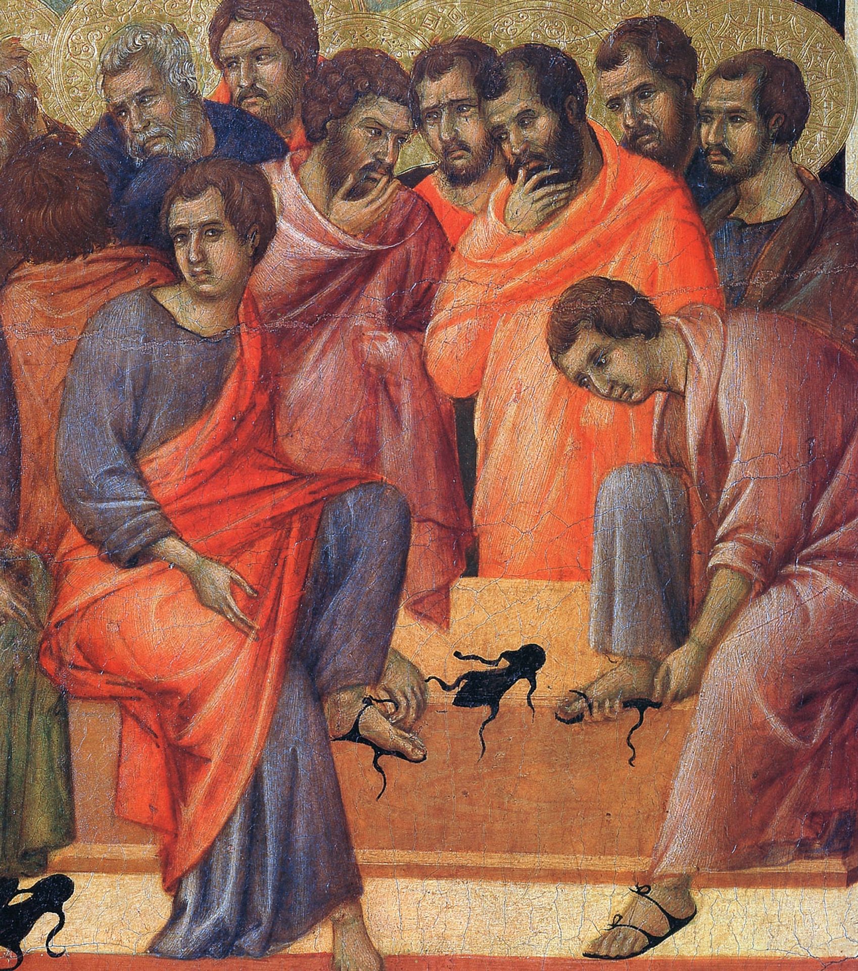 Washing of feet (Fragment) by Duccio