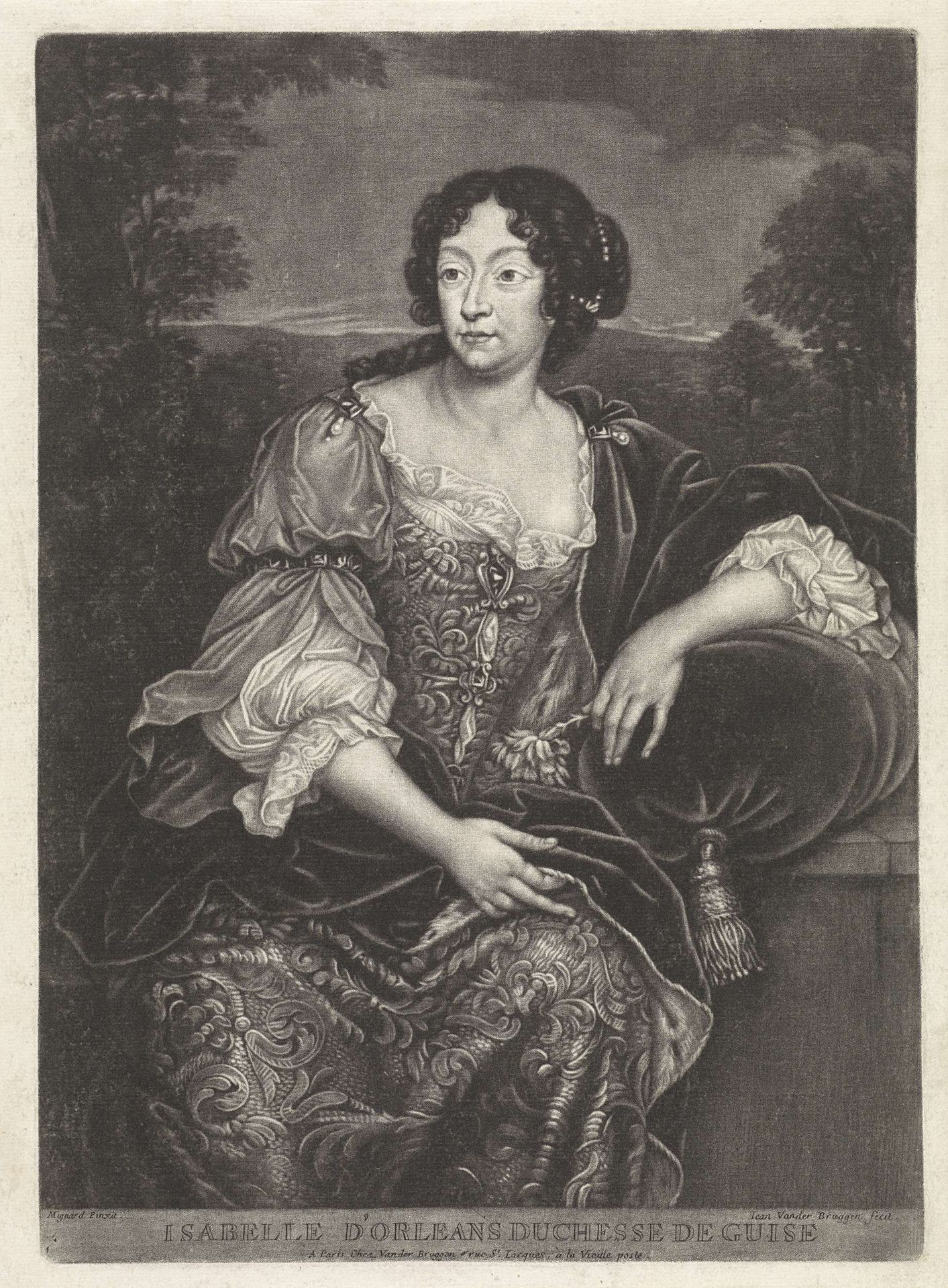Portret van Isabella d'Orleans, hertogin van Guise by Jan van der Bruggen
