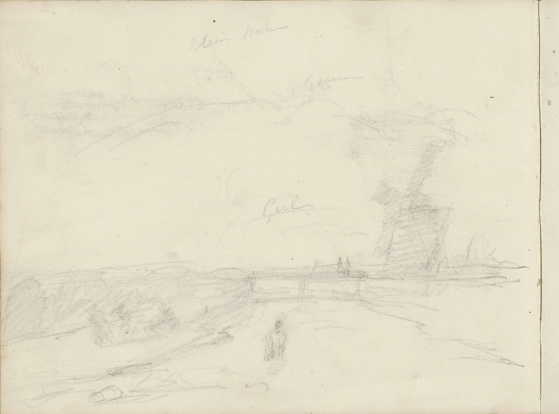Landschap met water en een molen by Petrus Johannes Schotel