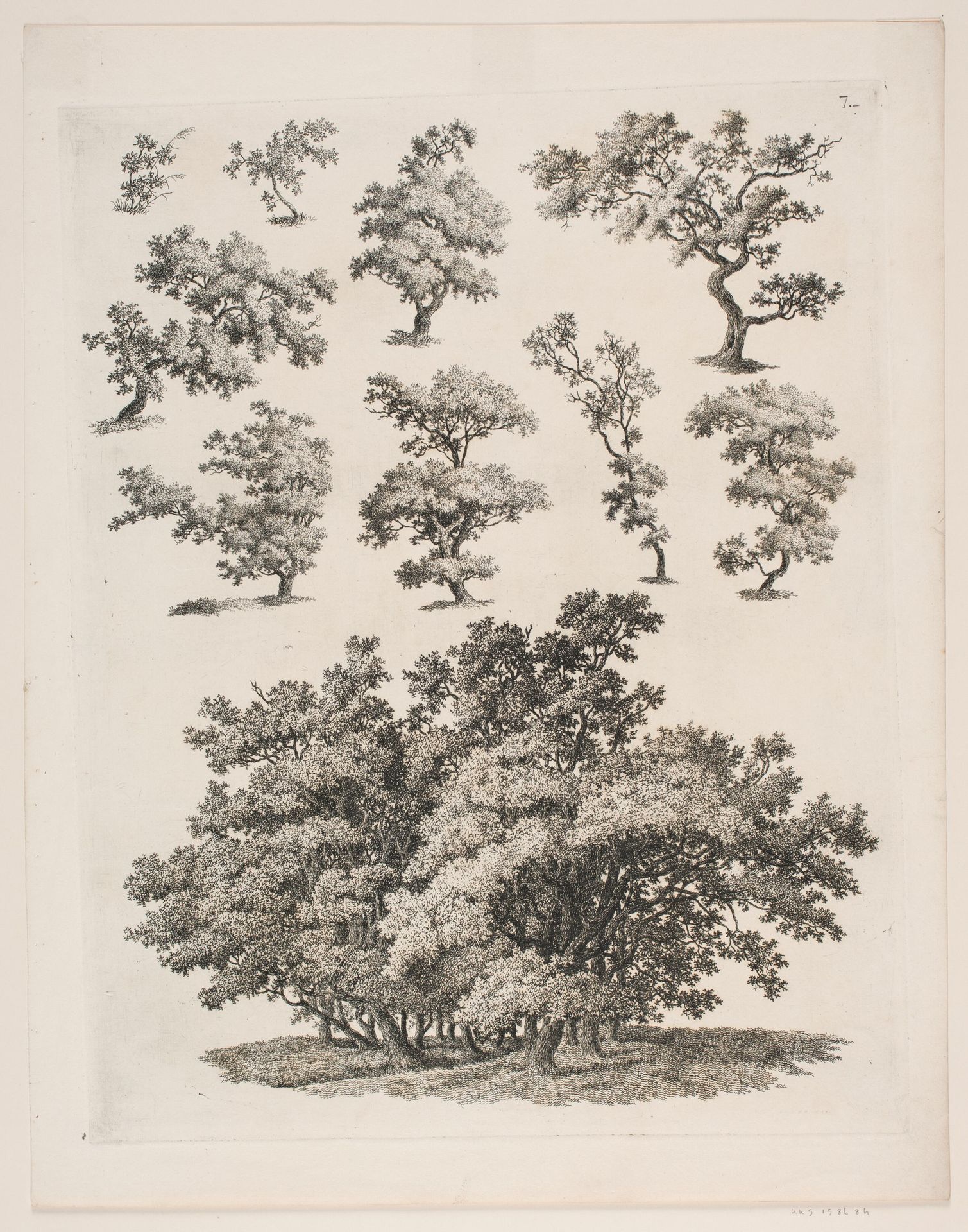 "Studier efter Naturen med Hensyn til Landskabstegning af S.H. Petersen", nr. 7 by Søren Henrik Petersen