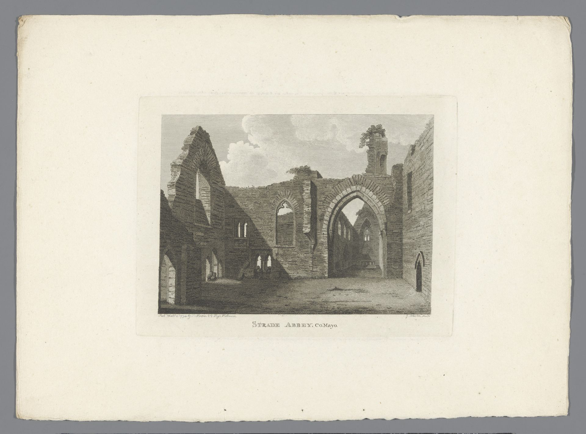 Gezicht op de ruïnes van de abdij van Strade by James Newton