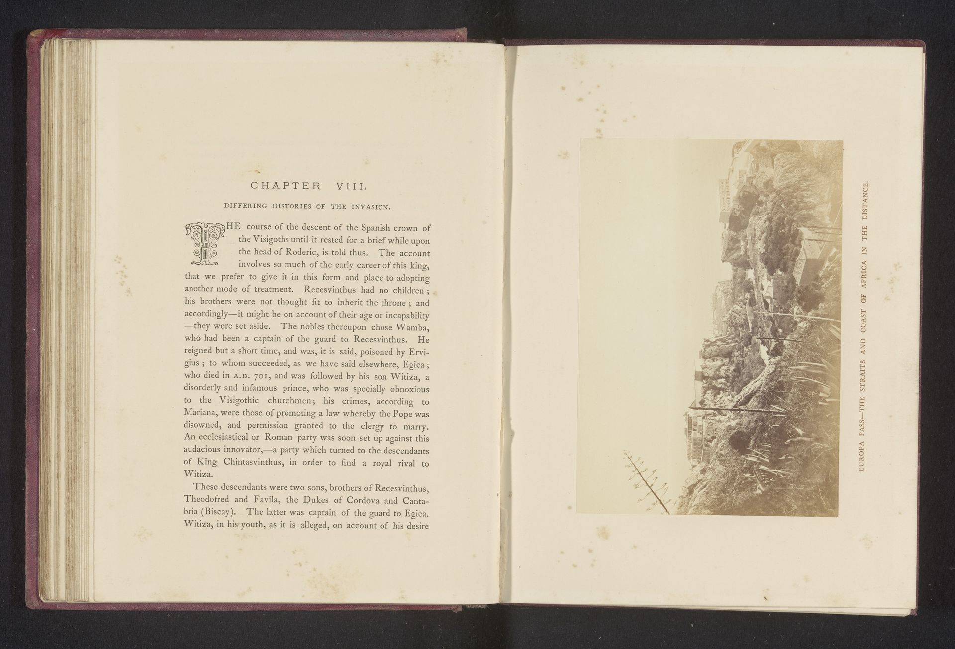Europa pass-the straits and coast of Africa in the distance by J.H. Mann