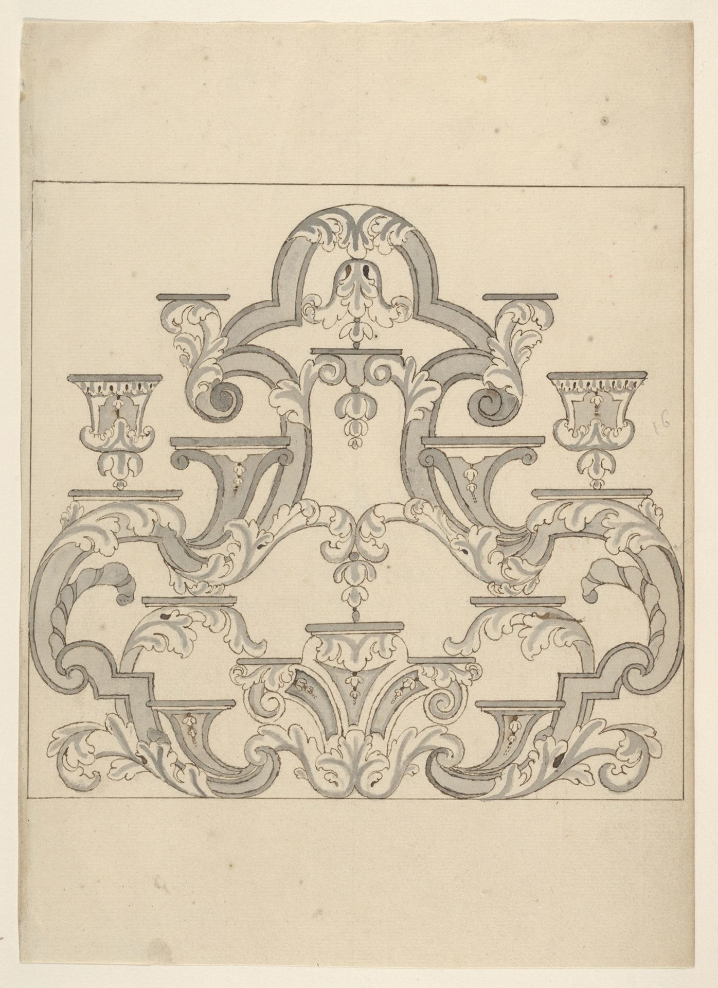 Design for a Shelf System to Display Porcelain by Anonymous