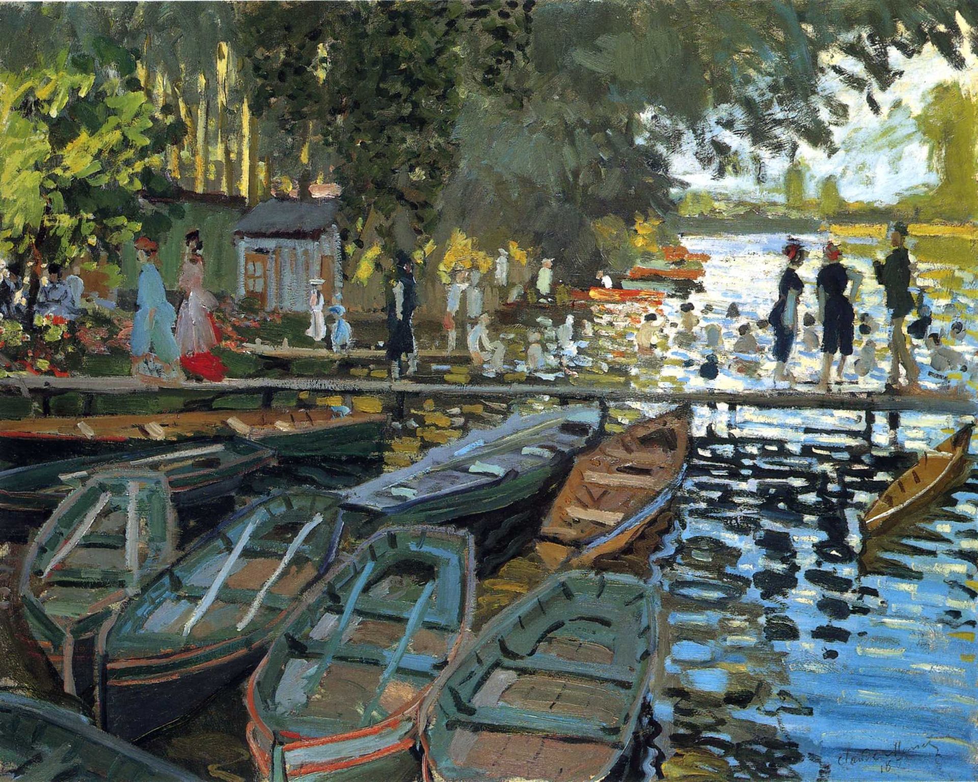 Bathers at La Grenouillere by Claude Monet