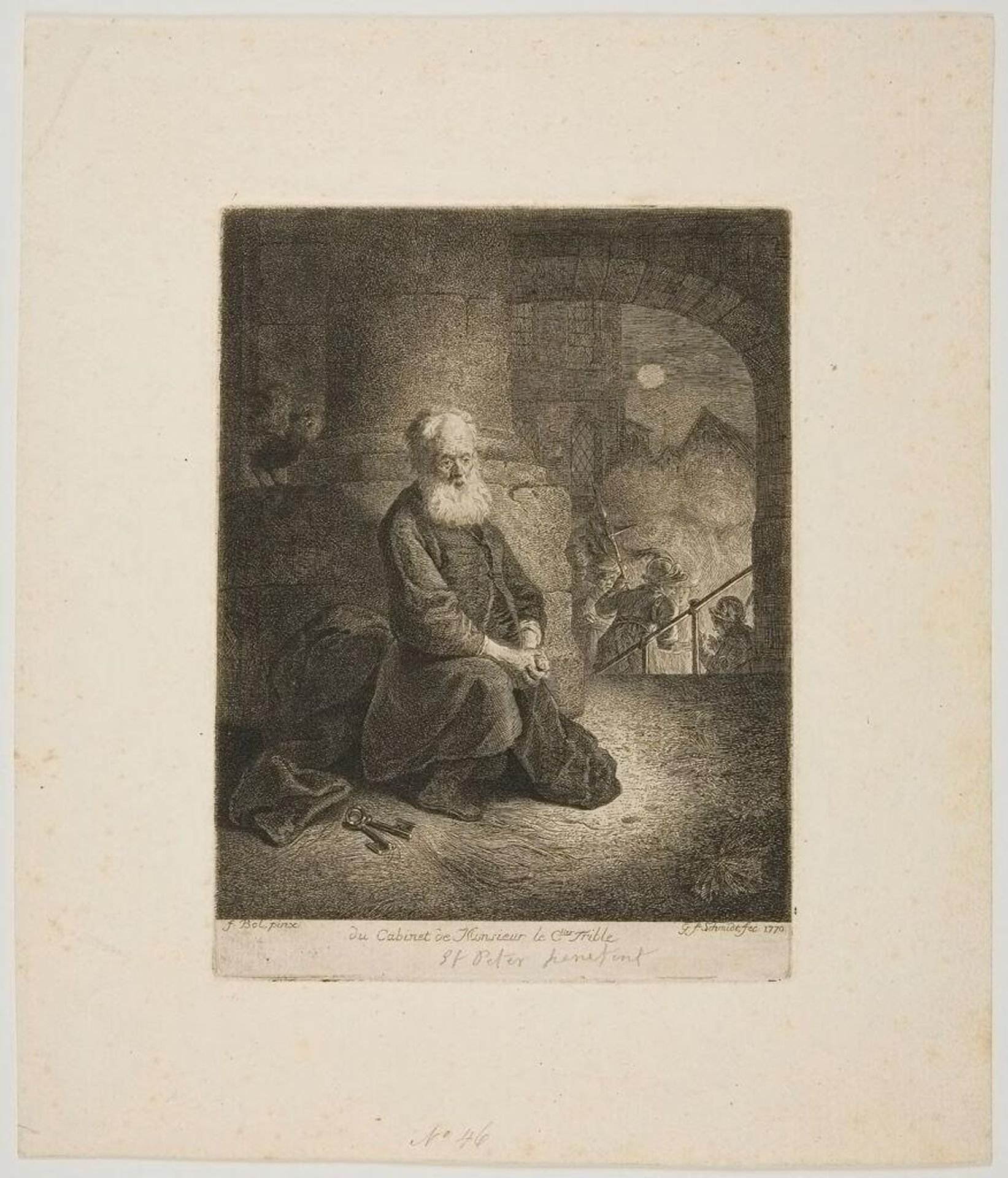 Peter Grieving over the Betrayal of Christ by Georg Friedrich Schmidt