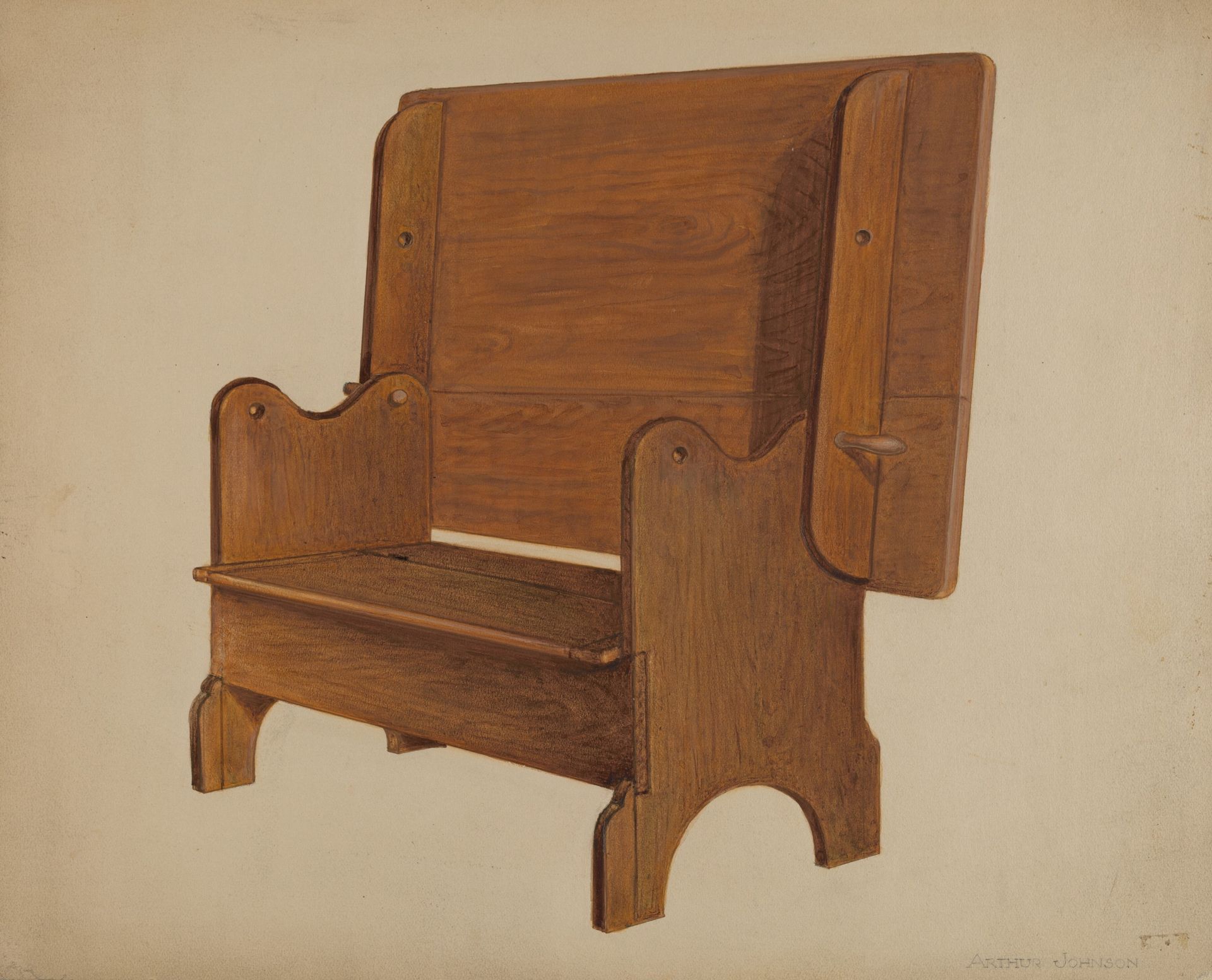 Settle-table by Arthur Johnson