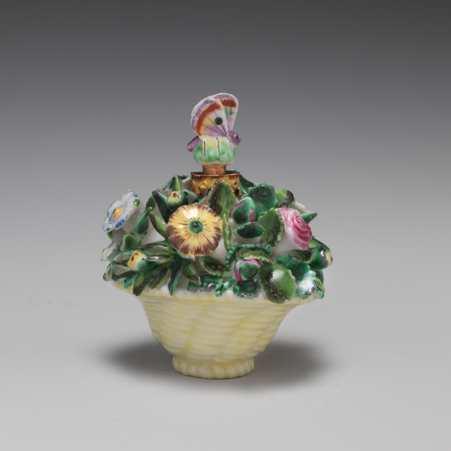 Basket of flowers by Saint James's Factory