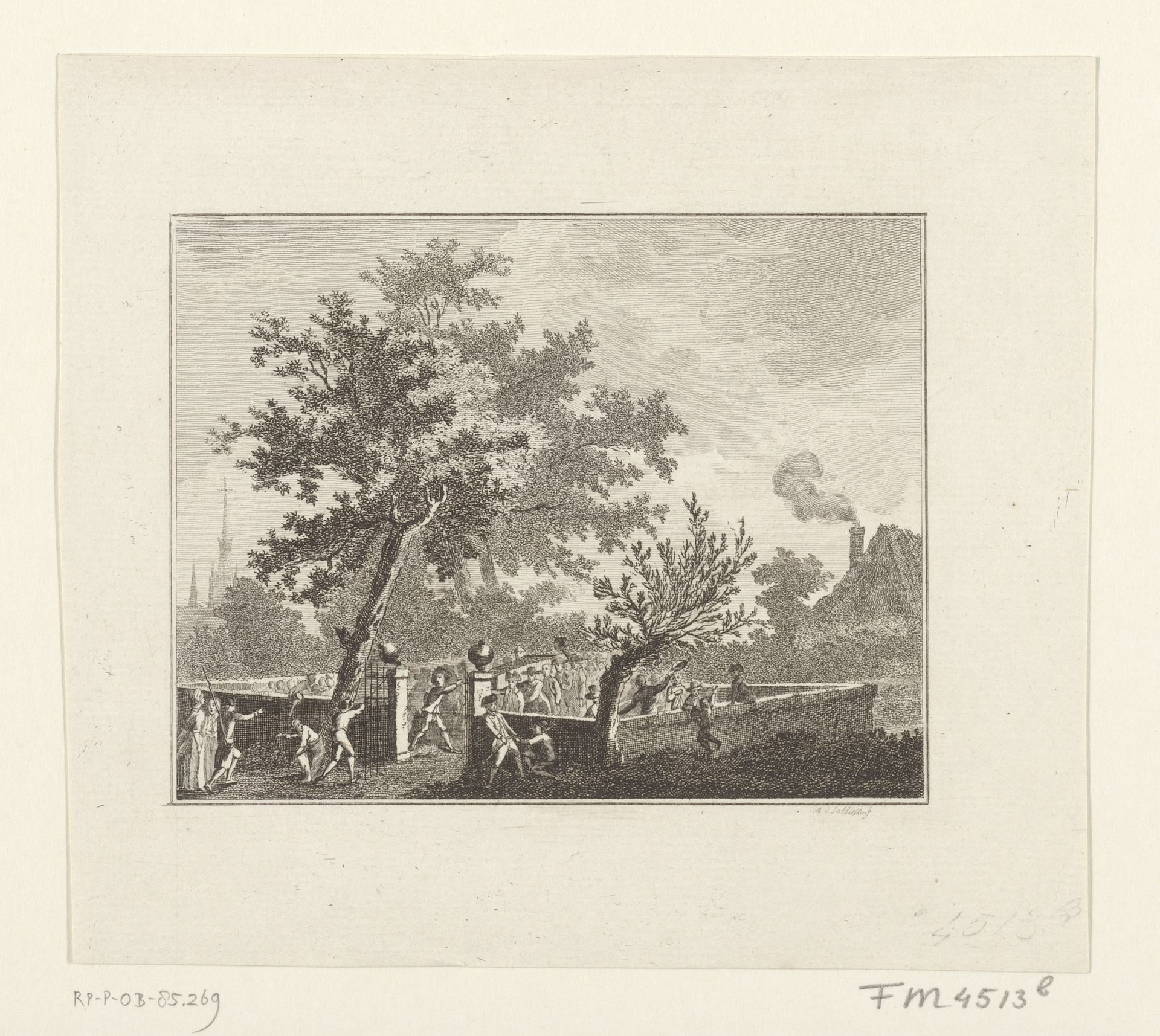 Herbegrafenis van de vrouw te Arnhem, 1783 by Mathias de Sallieth