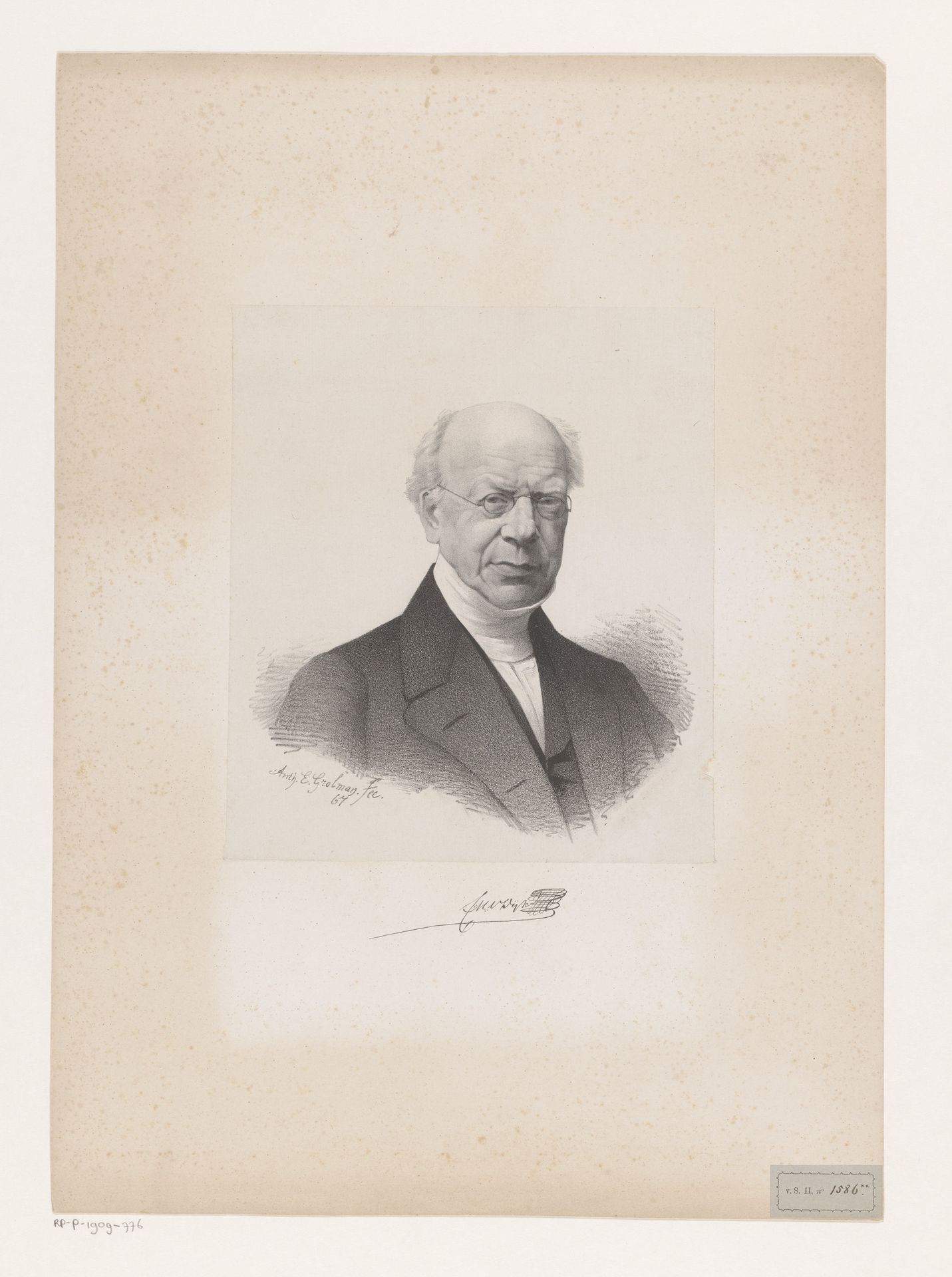 Portret C. M. van Dijk by Anthony Grolman