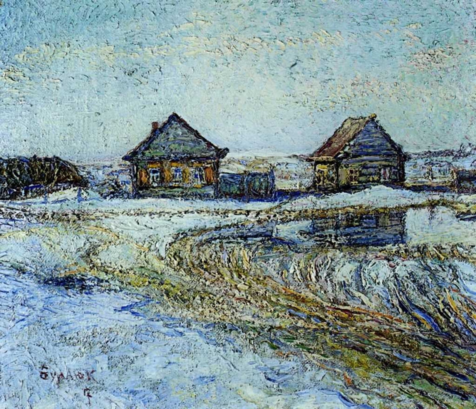 Spring in countryside by David Burliuk
