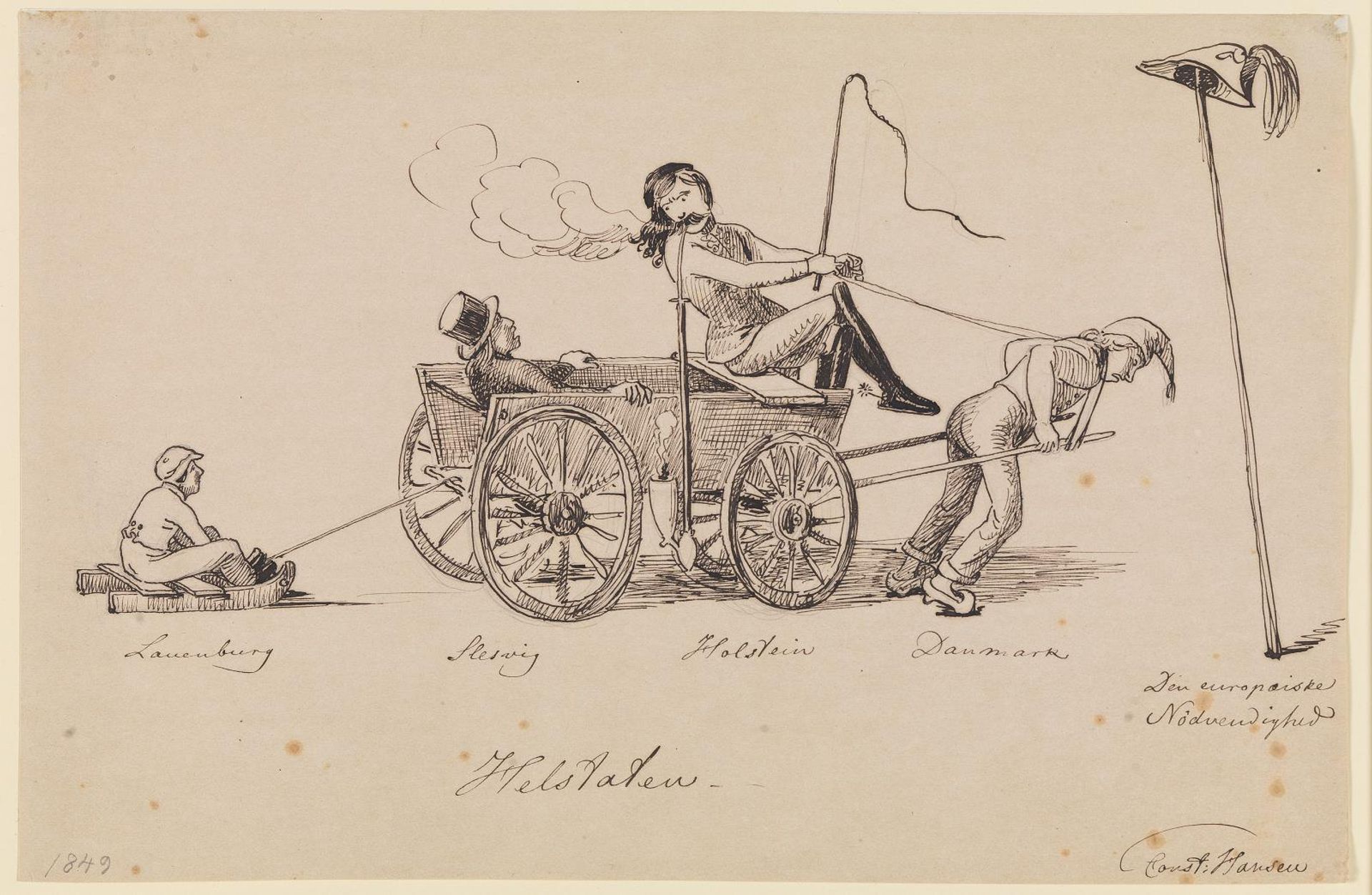 Helstaten. Politisk satirisk blad by Constantin Hansen