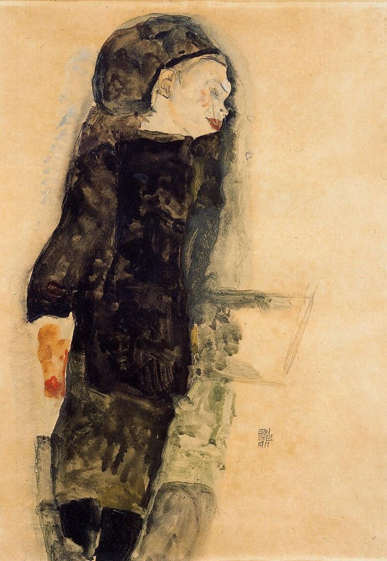 Child in Black by Egon Schiele