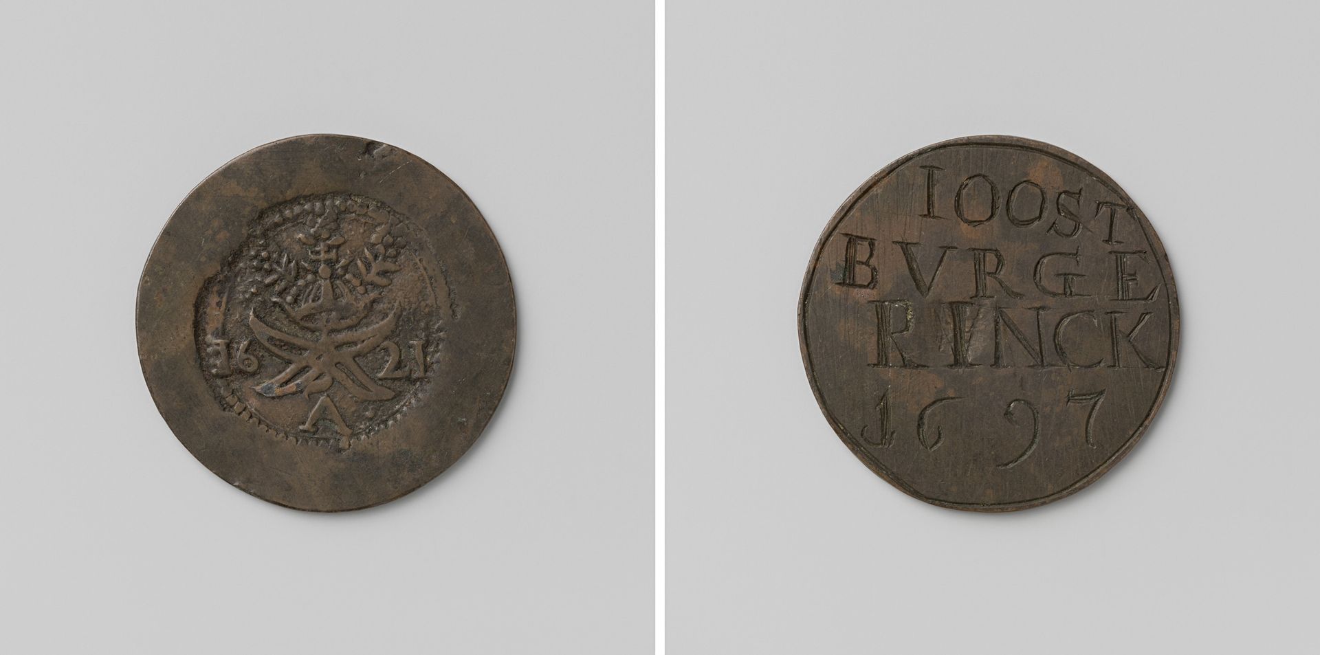 Linnenweversgilde van Amsterdam, gildepenning van Joost Burgerinck by Anonymous
