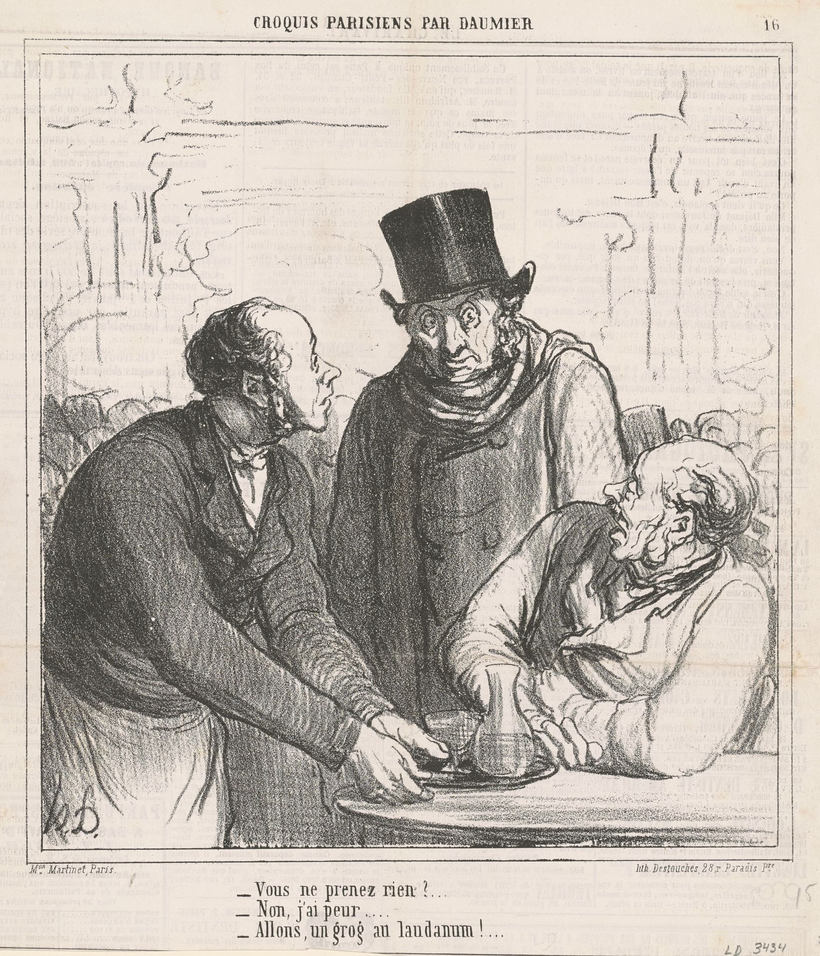 Vous ne prenez rien? by Honoré Daumier
