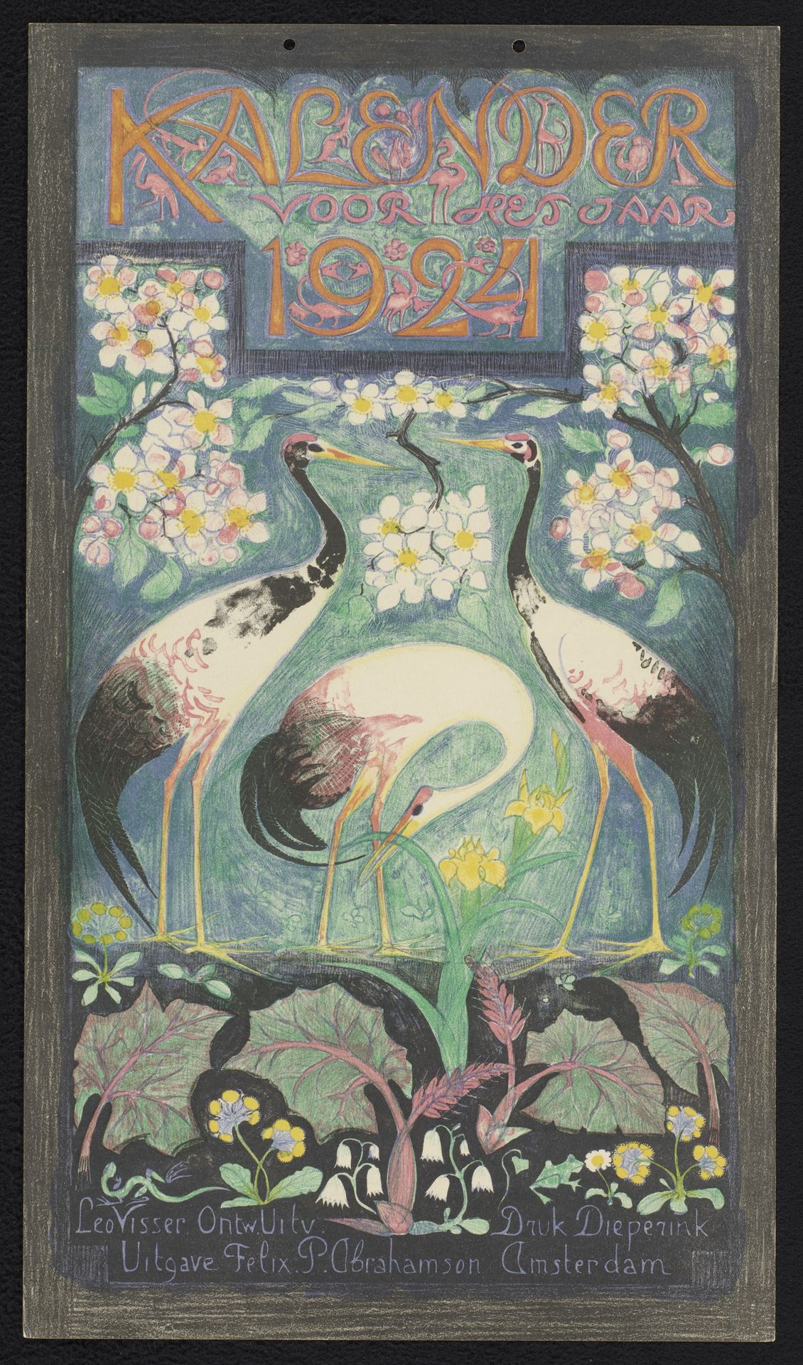 Titelblad voor een kalender voor 1924 by Leo Visser