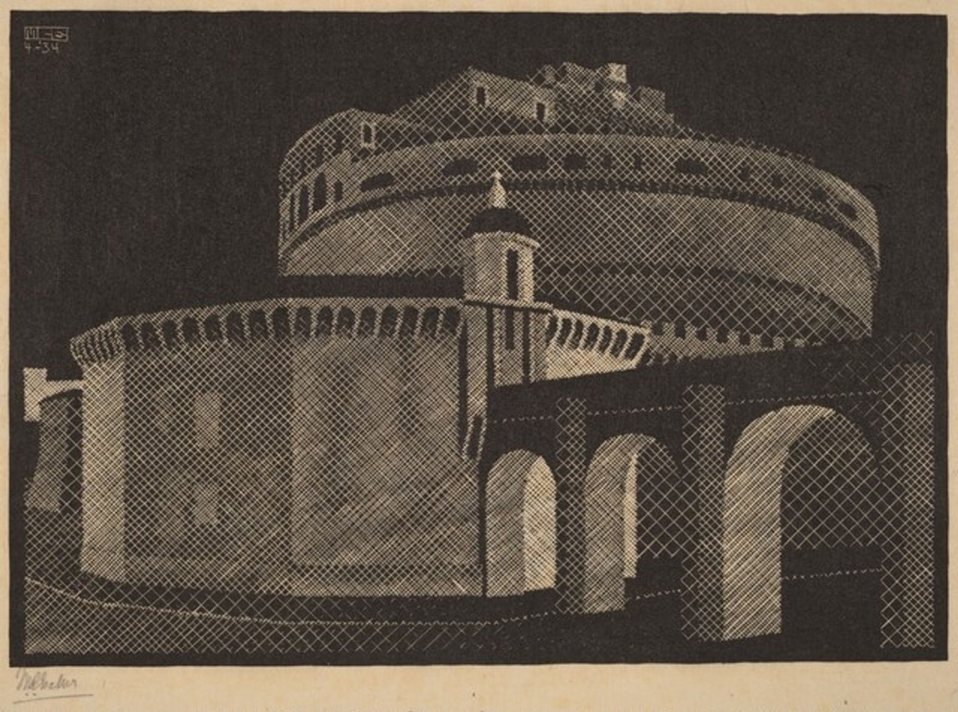Castel Sant'Angelo by M.C. Escher