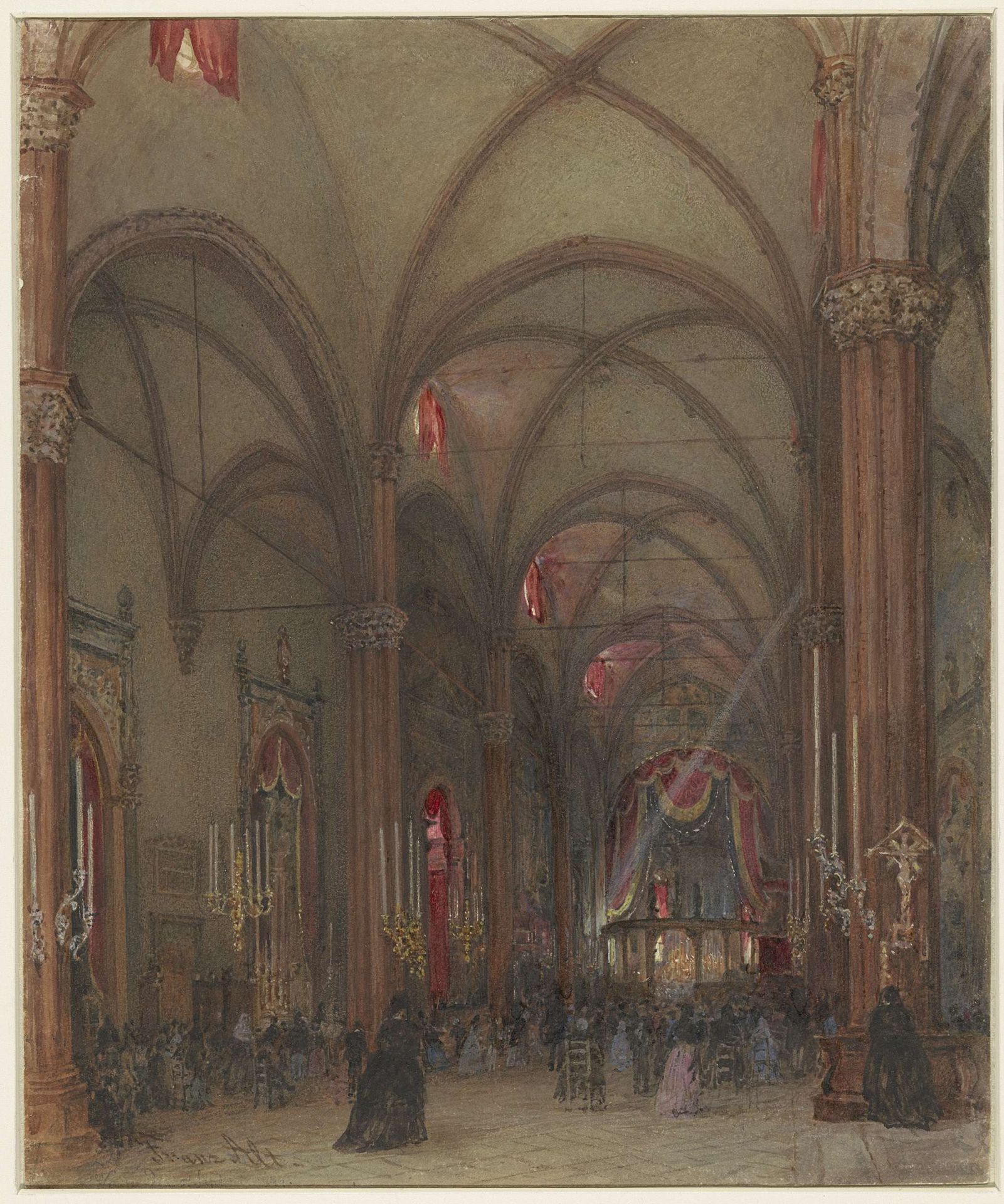 Interieur van de Dom te Verona by Franz Alt