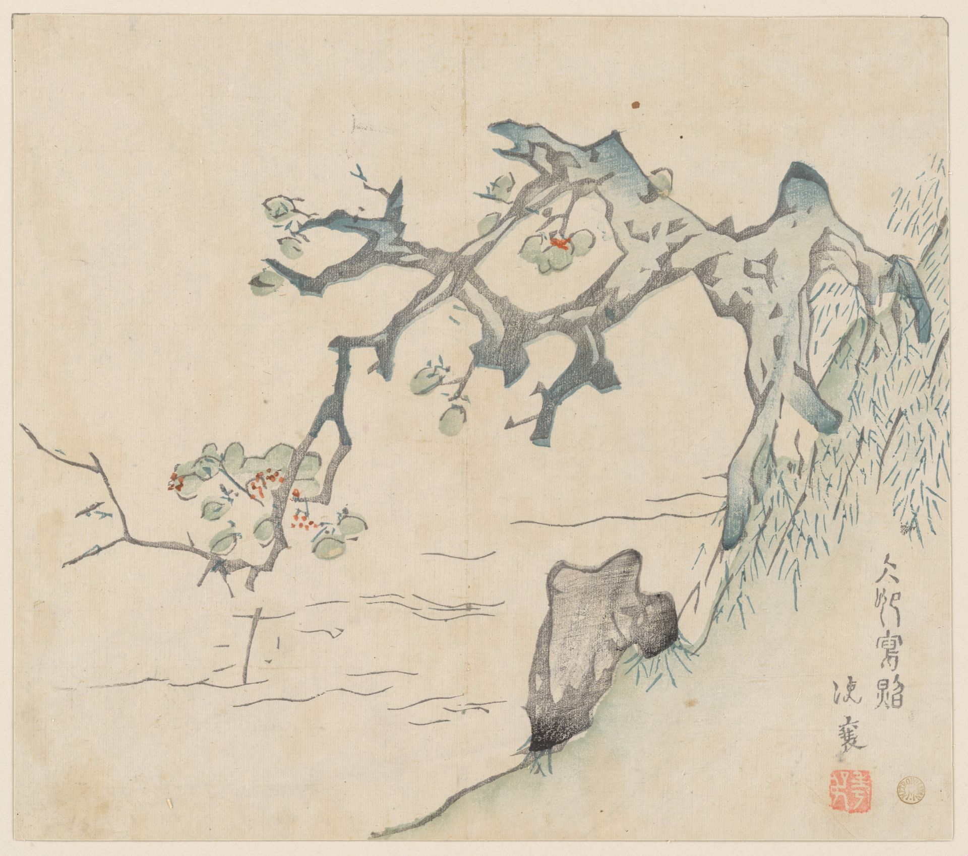 Page from the Ten Bamboo Studio Manual of Painting and Calligraphy by Hu Zhengyan