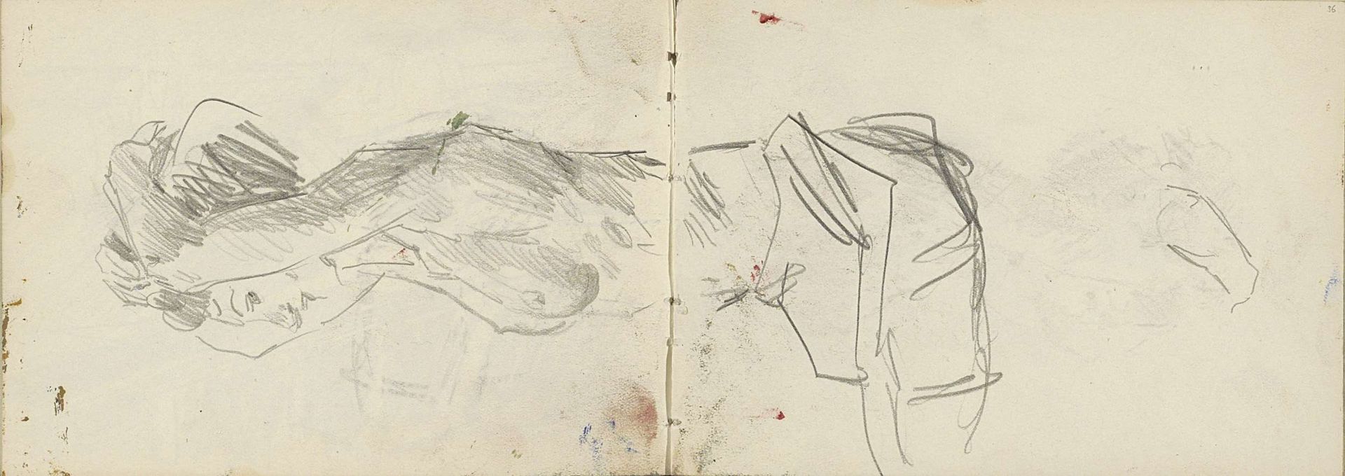 Zittende vrouw met ontbloot bovenlijf by Isaac Israels