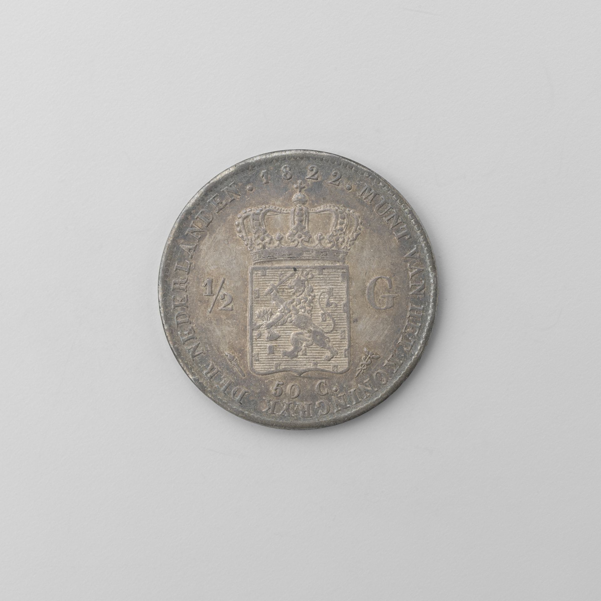 Nederlandse ½ gulden, 1822 by Willem I (koning der Nederlanden)