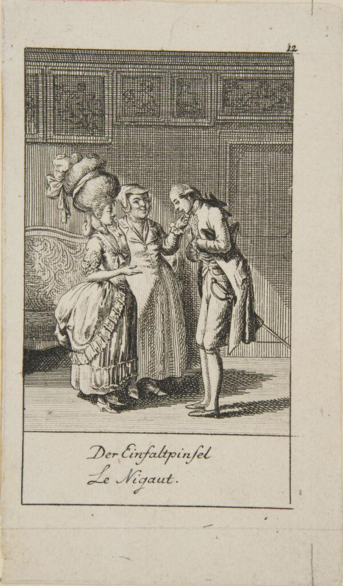 Illustration for "Wedding Proposals": The Simpleton by Daniel Nikolaus Chodowiecki