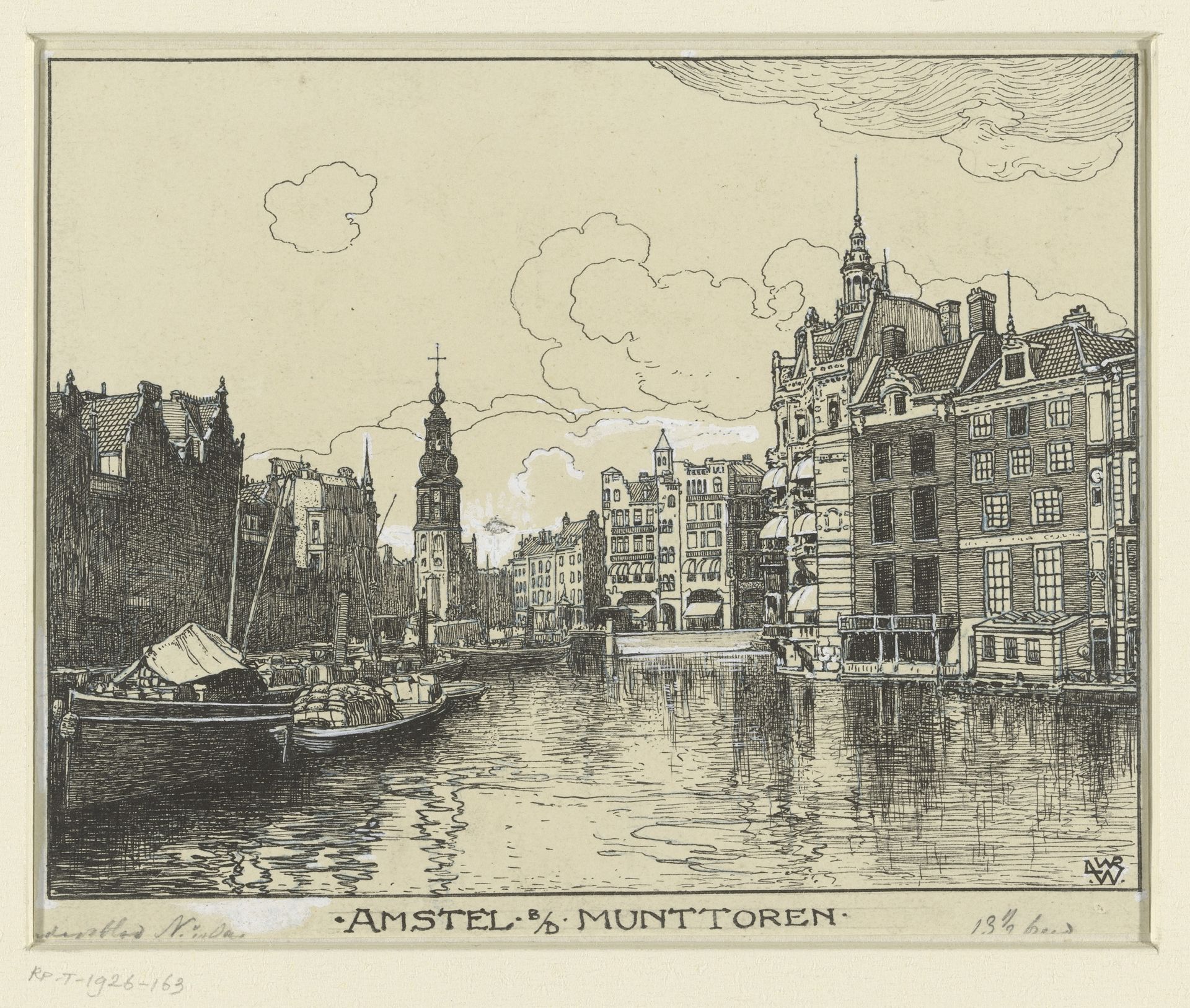 Amstel bij de Munttoren by Willem Wenckebach
