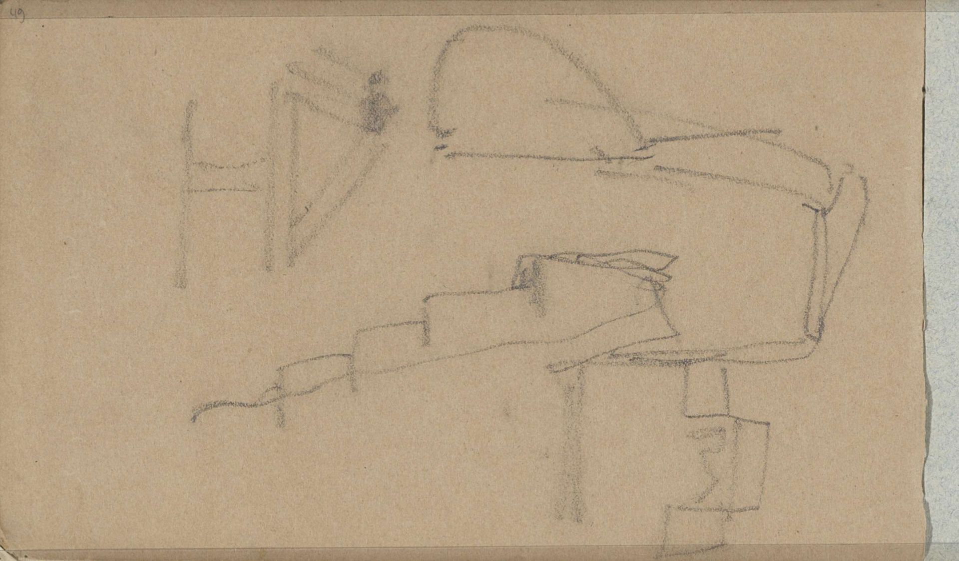 Studieblad, mogelijk met werktuigen by George Hendrik Breitner