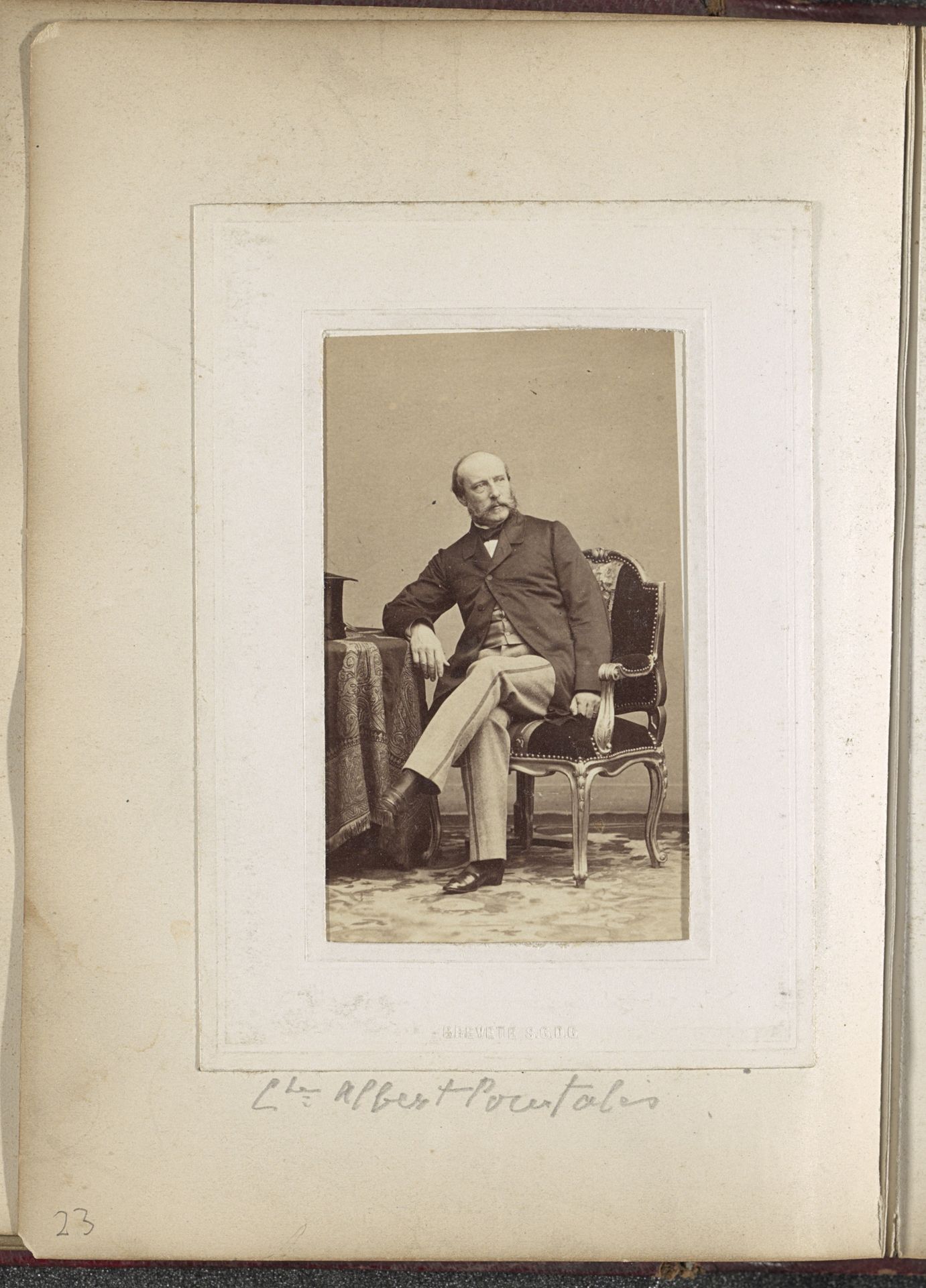 Portret van graaf Albert de Pourtalès by Disdéri & Co.