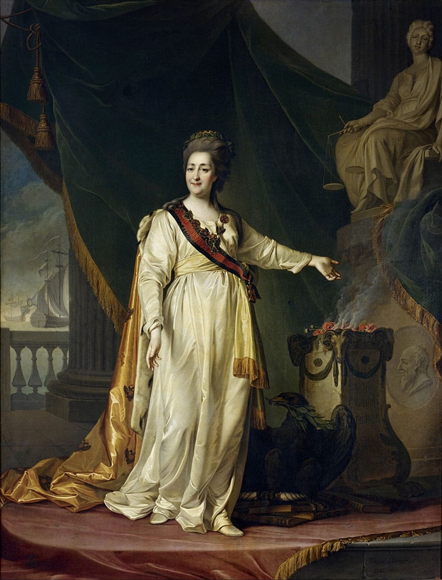 Portrait of Catherine II as Legislator in the Temple of the Goddess of Justice by Dmitry Levitzky