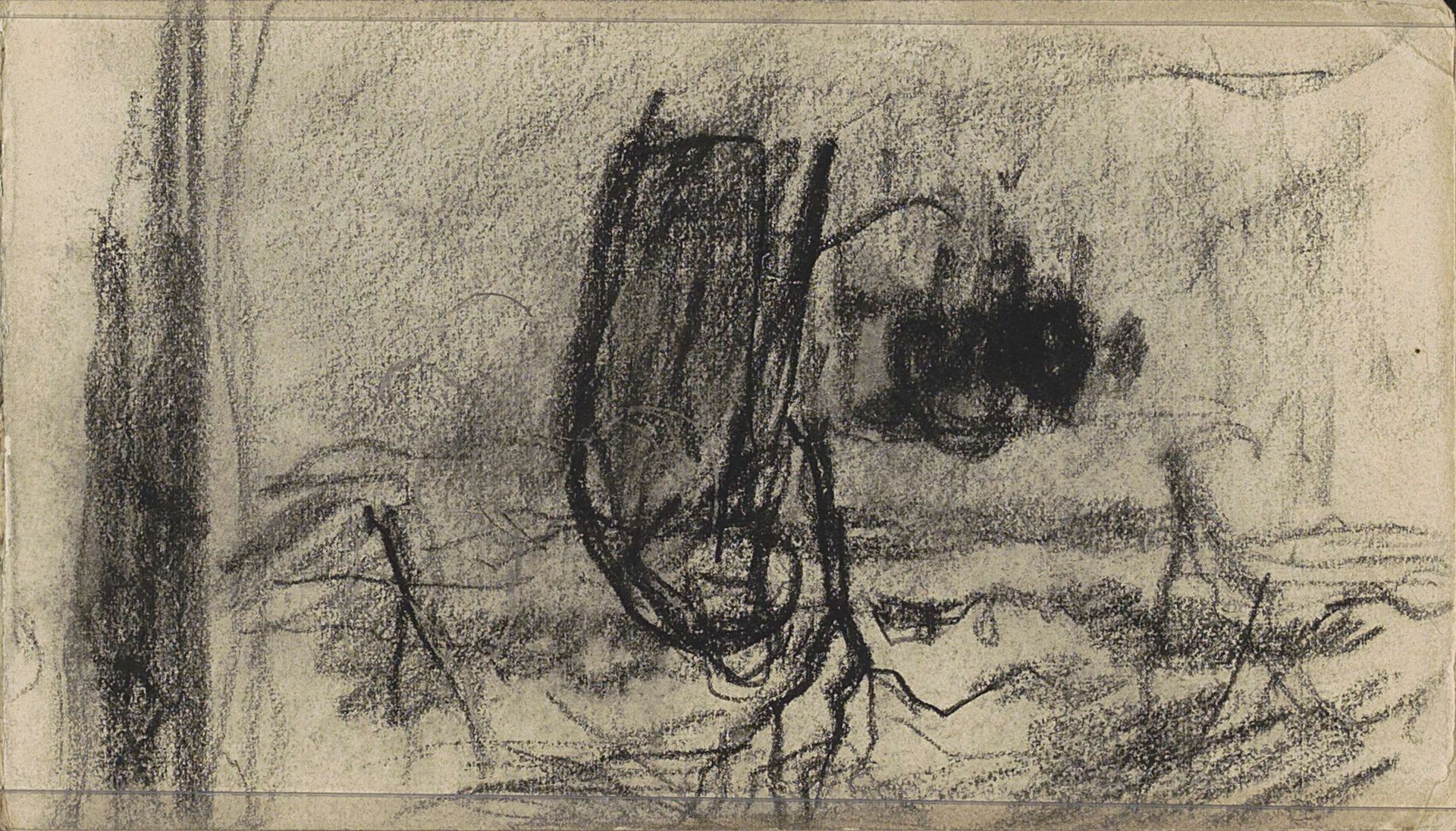 Landschap met een figuur bij een dier by Anton Mauve
