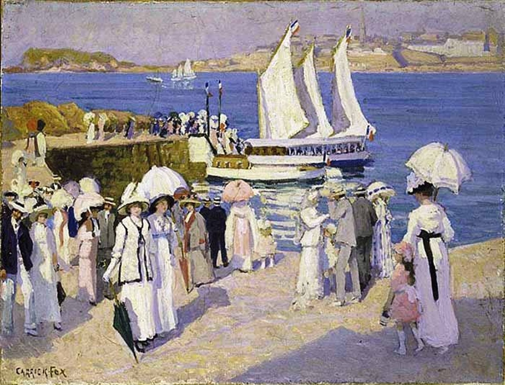 The Quay at Dinard by Ethel Carrick