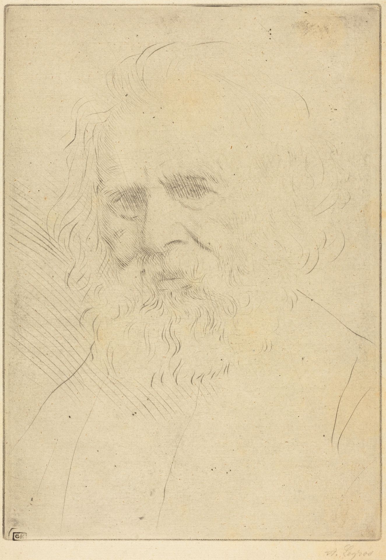 W.H. Longfellow, 1st plate by Alphonse Legros