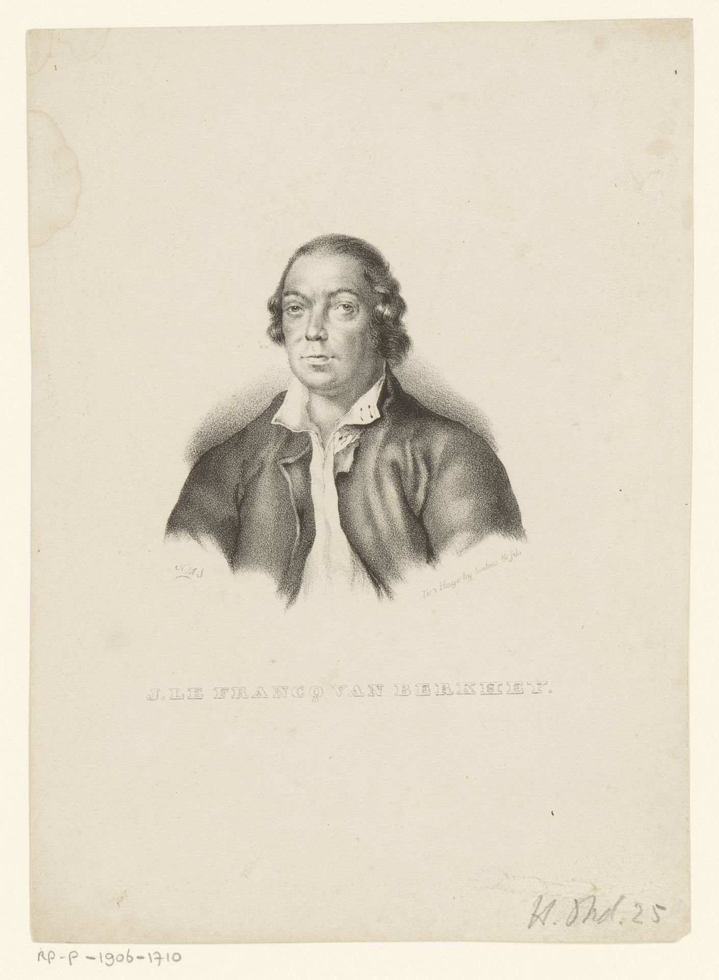 Portret van Johannes le Francq van Berkhey by N.M. Schild