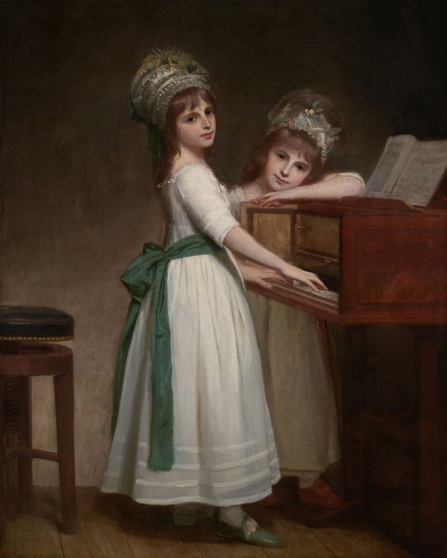 Portrait of Maria and Catherine, the Daughters of Edward Thurlow, 1st Baron Thurlow by George Romney