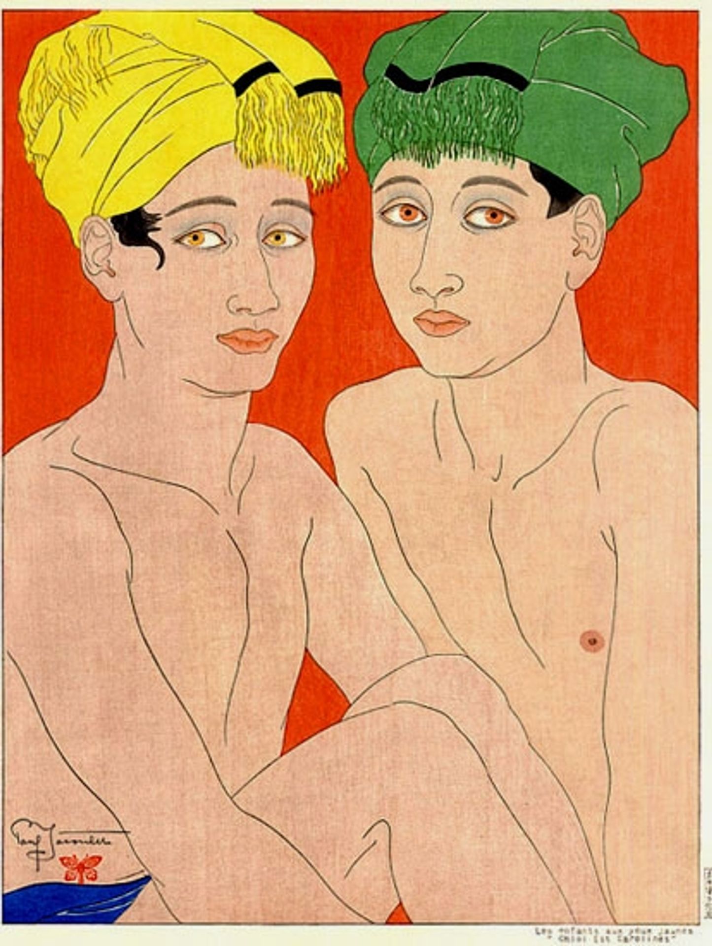 Les Enfants Aux Yeux Jaunes. Ohlol, Est Carolines by Paul Jacoulet