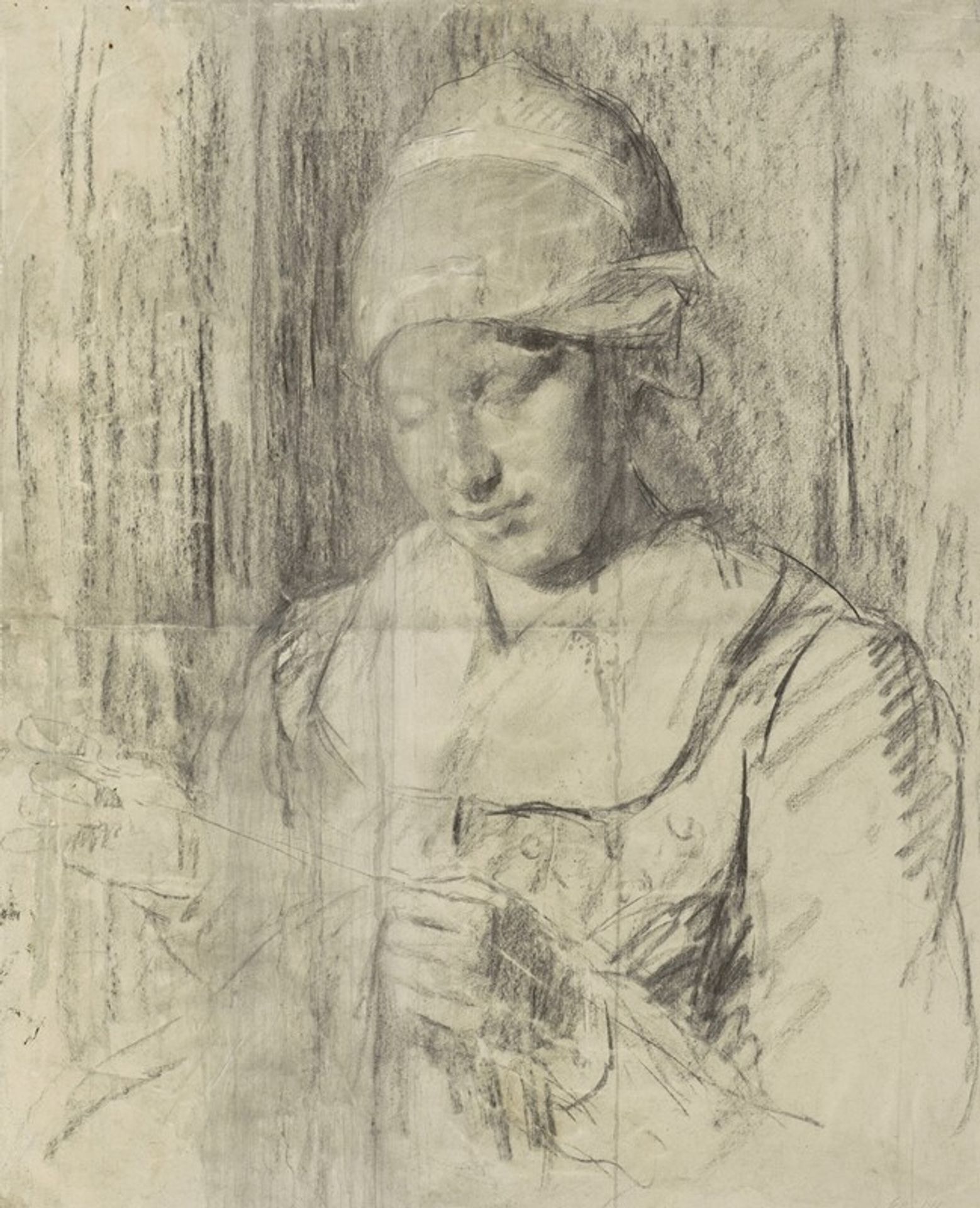 Studie van een weesmeisje by Thérèse Schwartze