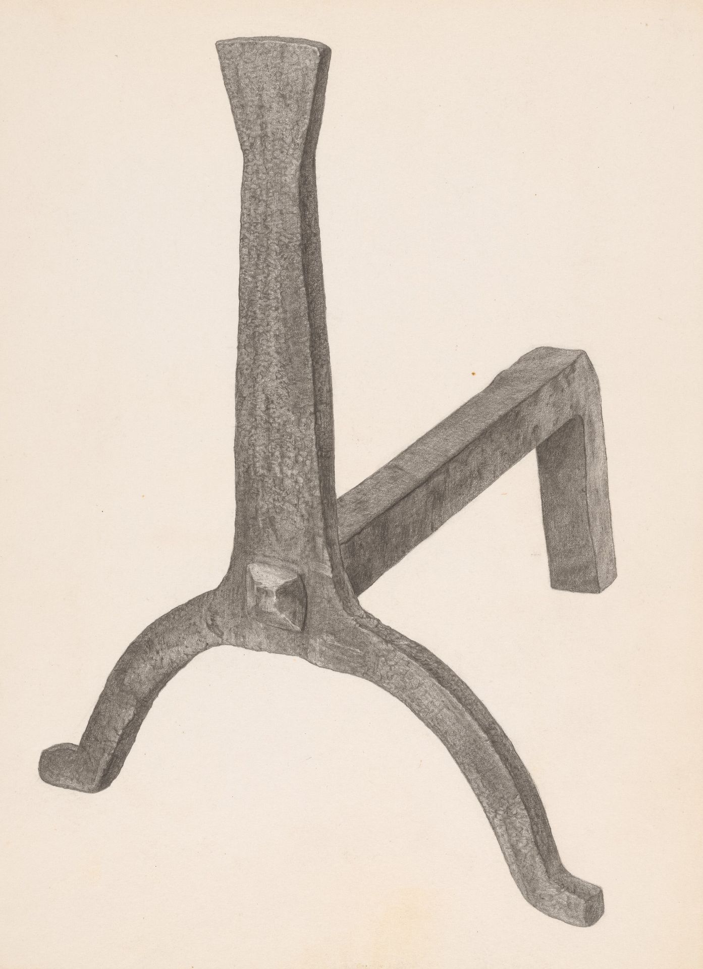 Andiron (one of pair) by Maurice Van Felix