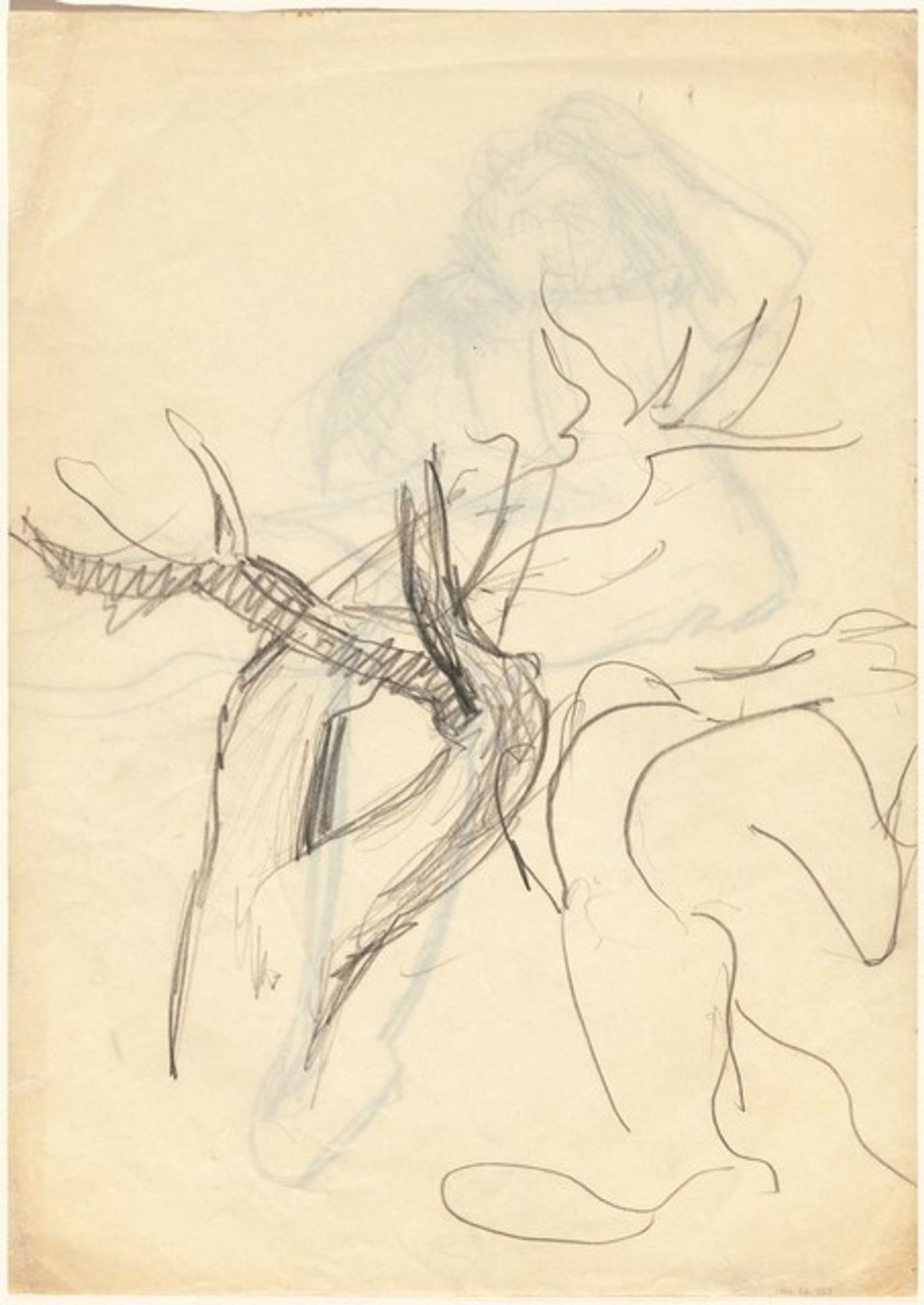 Studies of Tree Trunks and Limbs [verso] by Mark Rothko