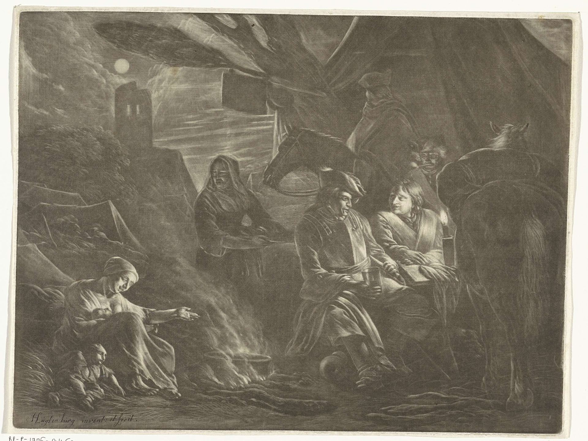 Soldaten aan de maaltijd by Anonymous