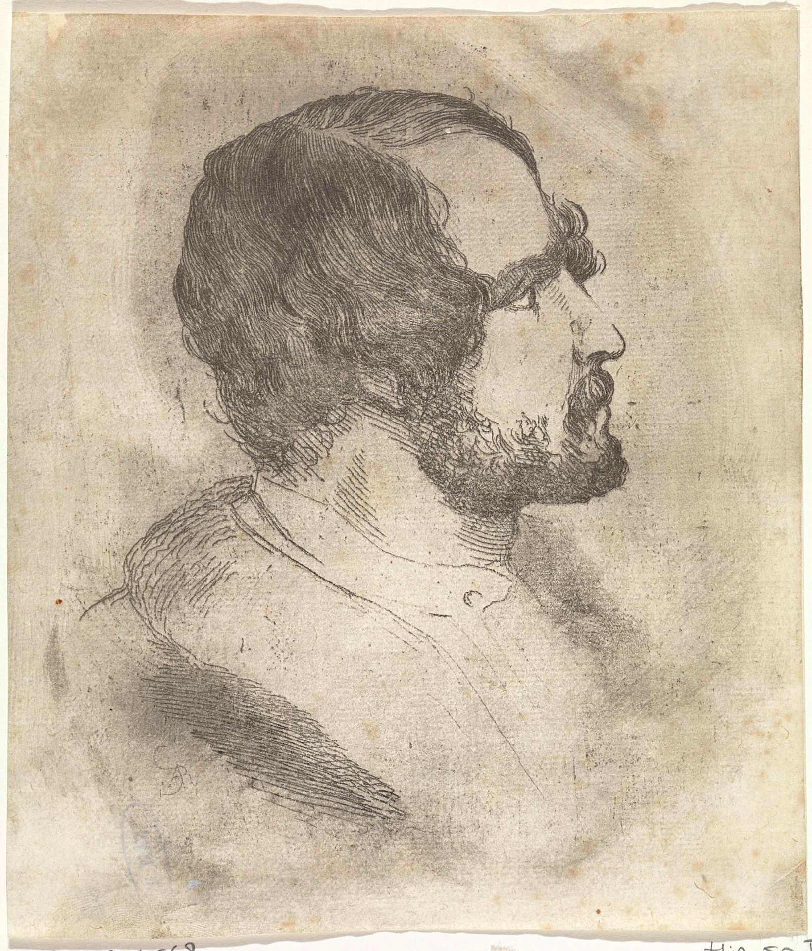 Portret van prentmaker Alexander Schaepkens by Arnoud Schaepkens