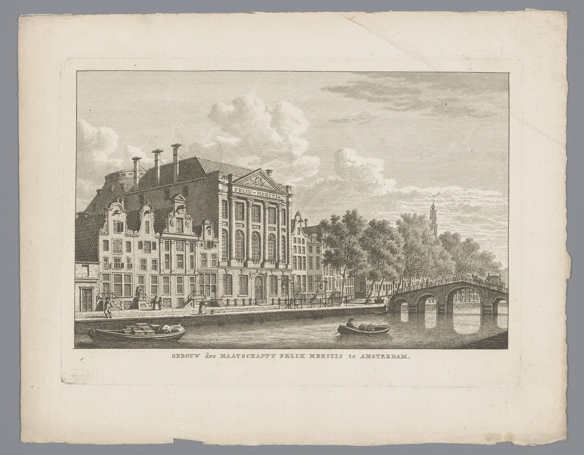 Gezicht op Felix Meritis in Amsterdam by Carel Frederik (I) Bendorp