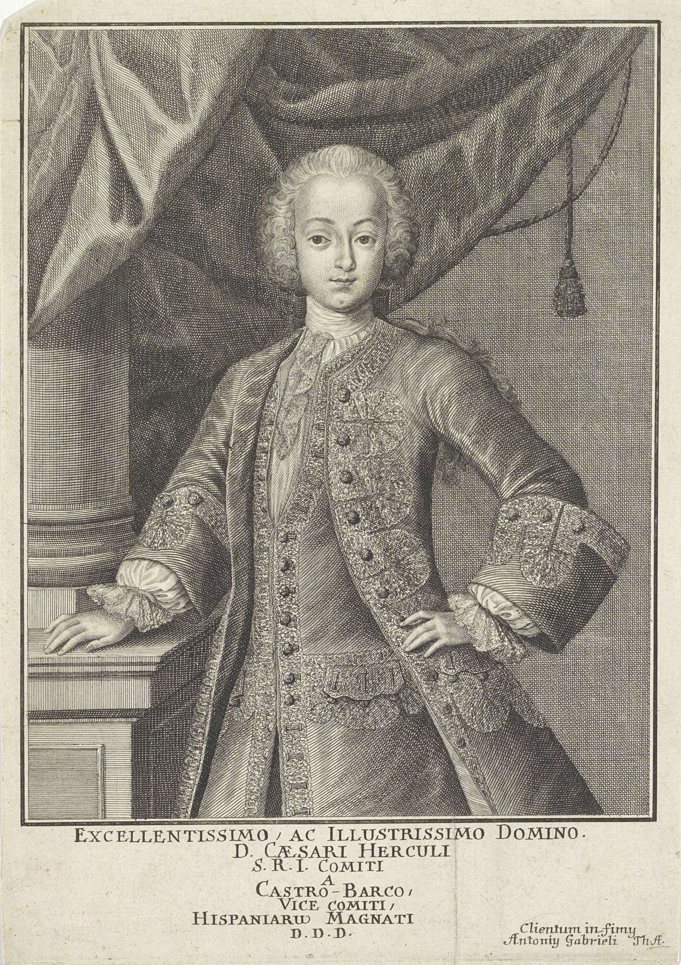 Portret van Caesari Herculi by Antonio Gabrieli