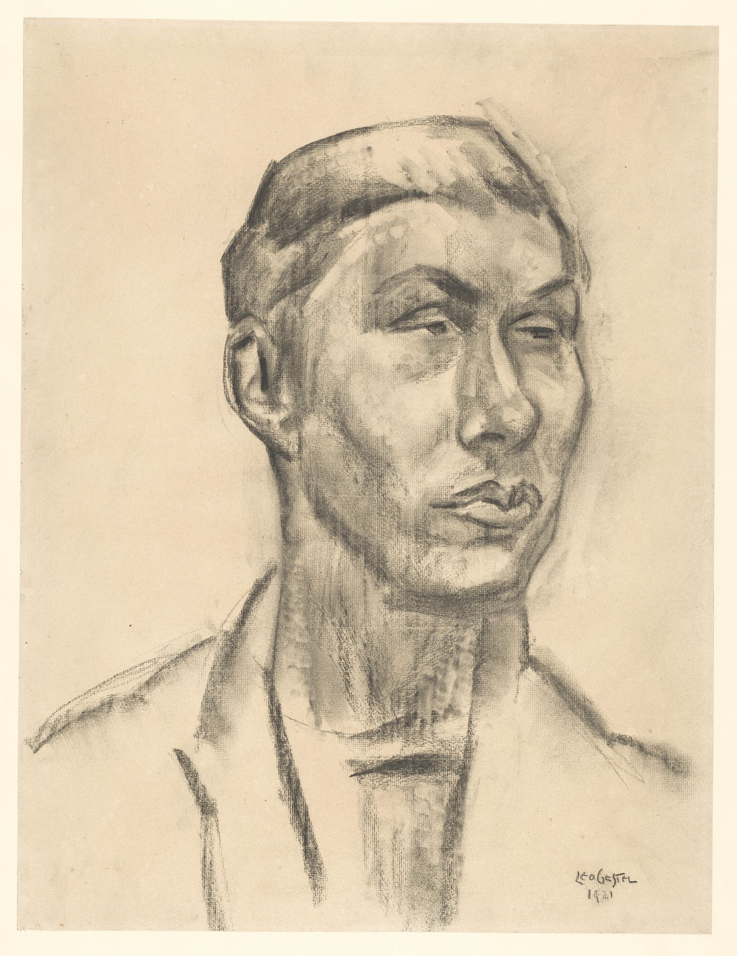 Portret van een onbekende man by Leo Gestel