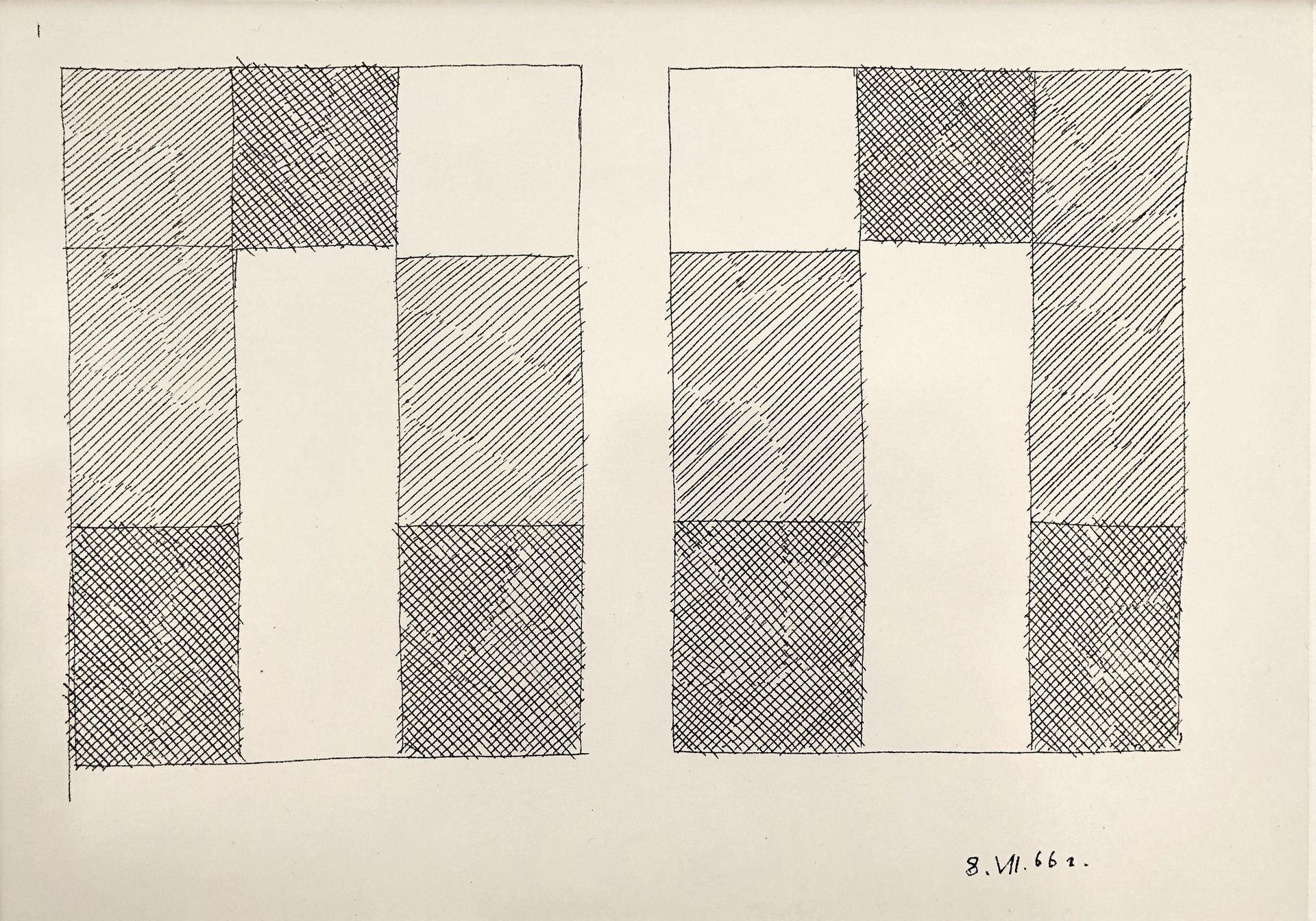Two Abstract Compositions by Hryhorii Havrylenko